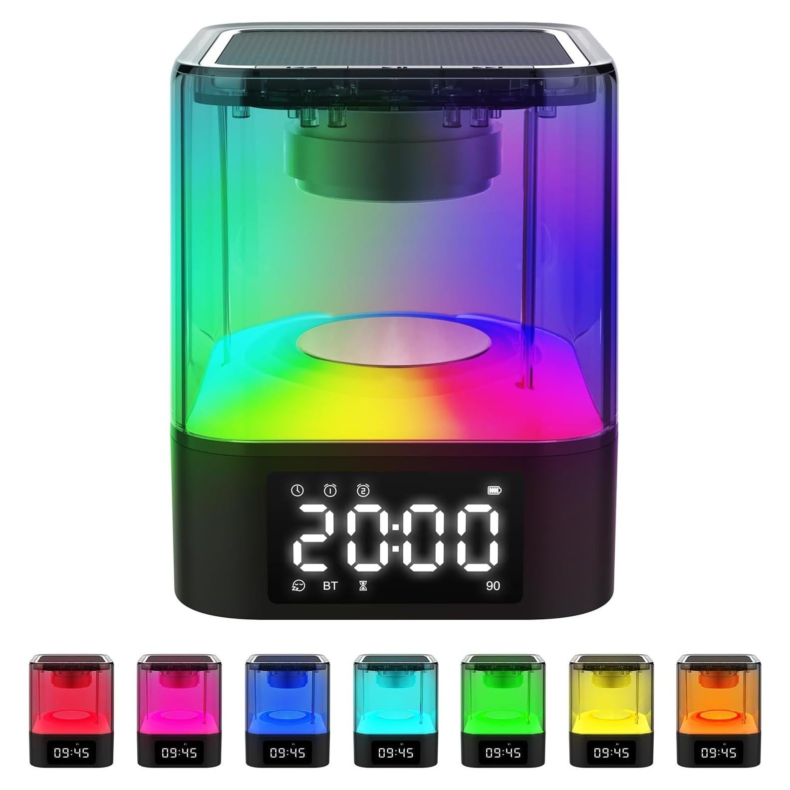 Altavoz Bluetooth Ebhako W10 con Luz Nocturna y Reloj