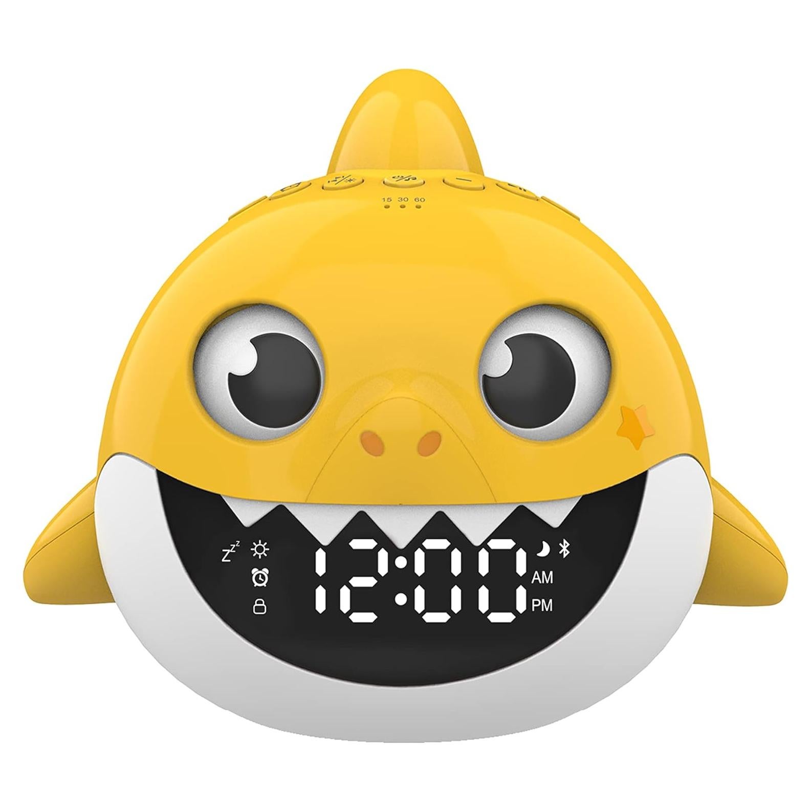 Reloj Despertador Baby Shark Core Innovations Amarillo