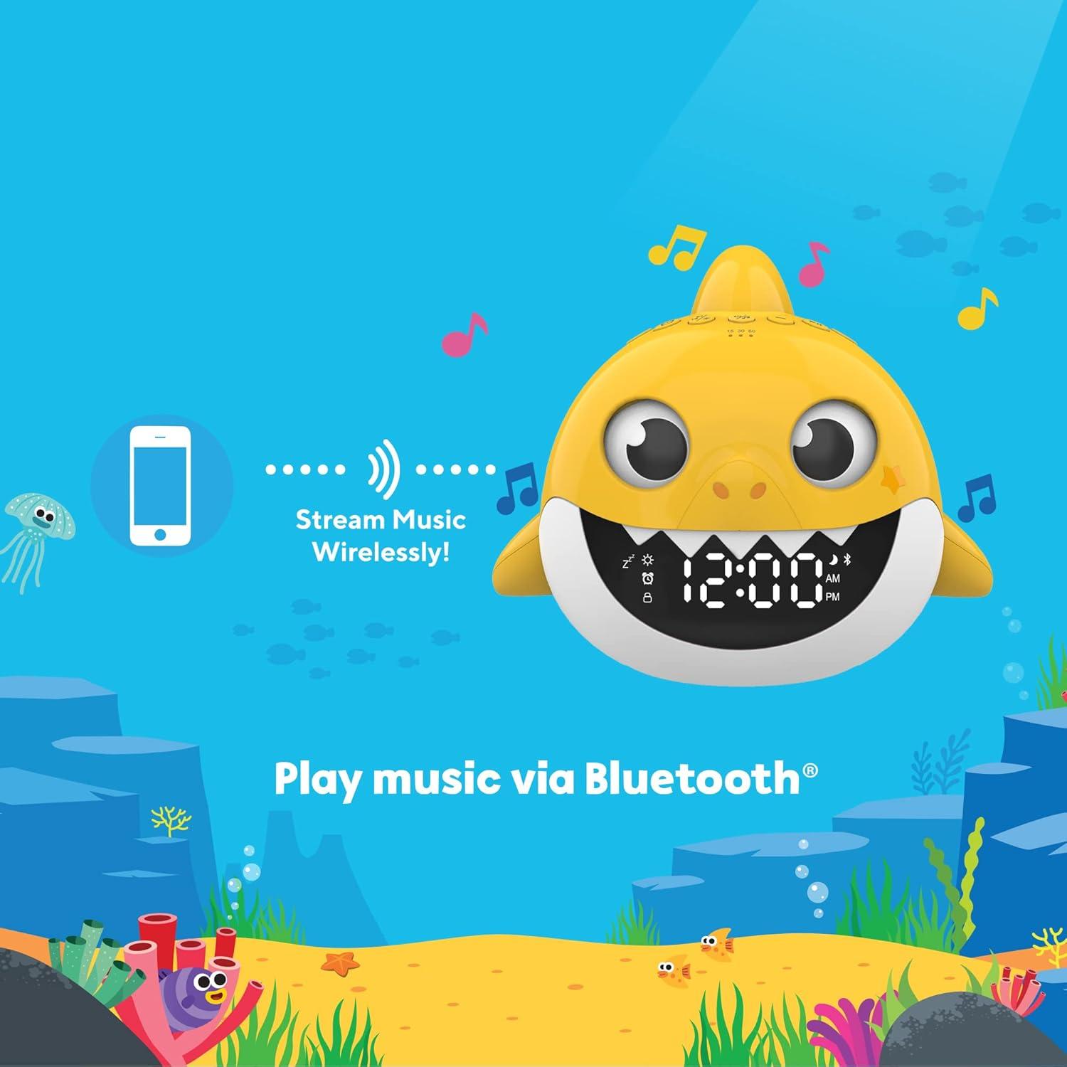 Reloj Despertador Baby Shark Core Innovations Amarillo