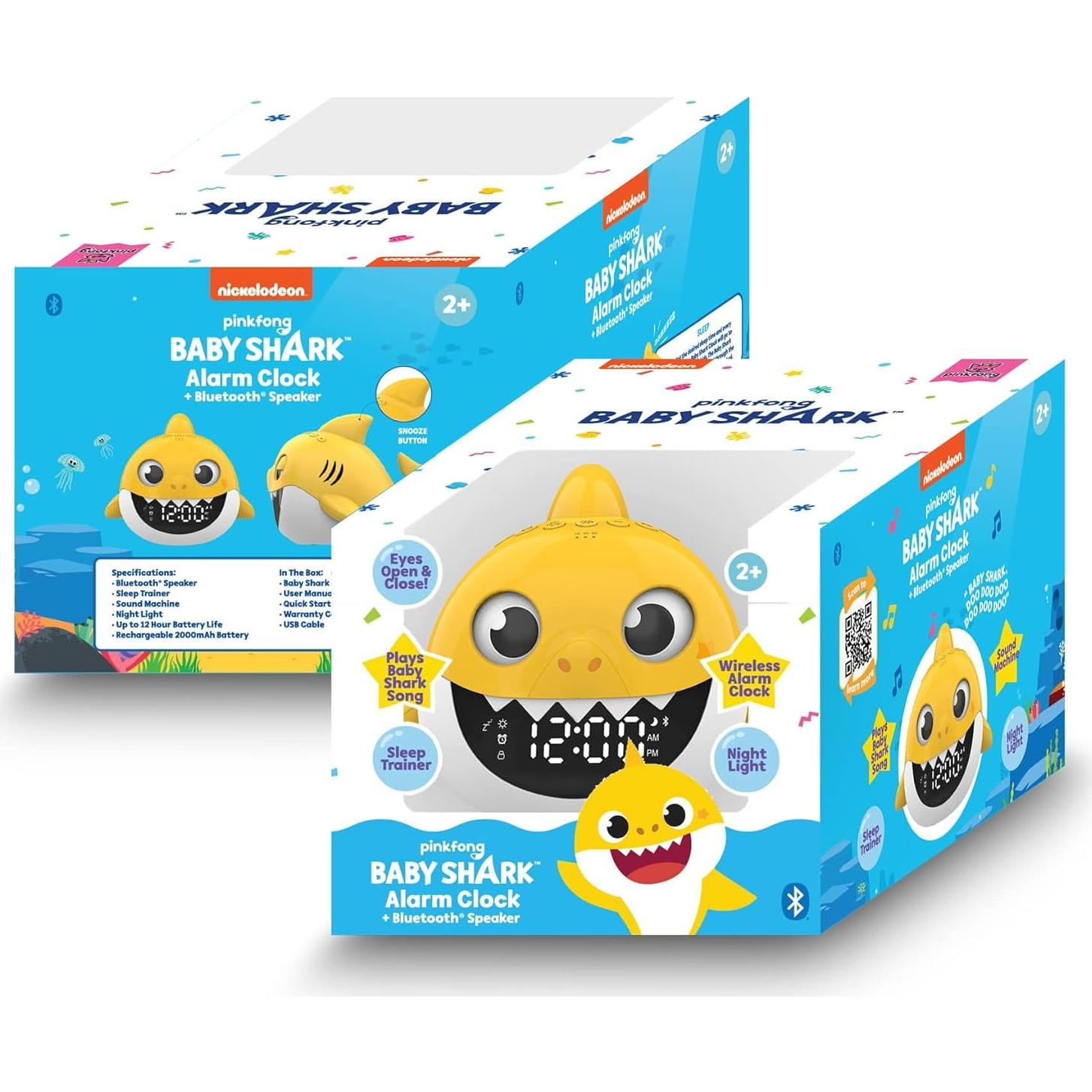 Reloj Despertador Baby Shark Core Innovations Amarillo