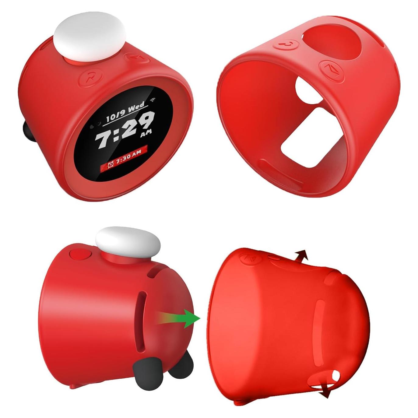 Funda Protectora Silicona NOUKAJU para Nintendo Alarmo Rojo