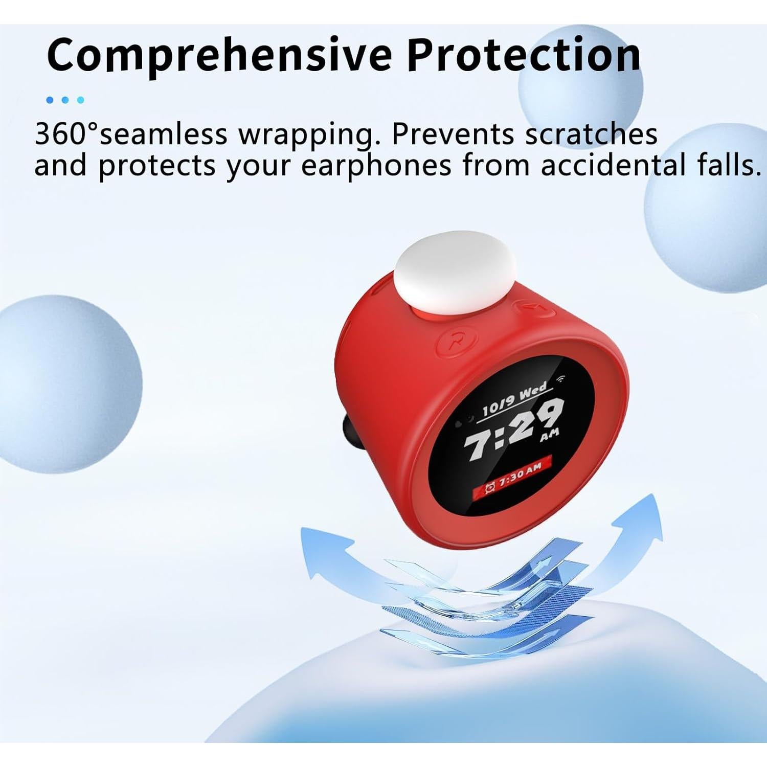 Funda Protectora Silicona NOUKAJU para Nintendo Alarmo Rojo