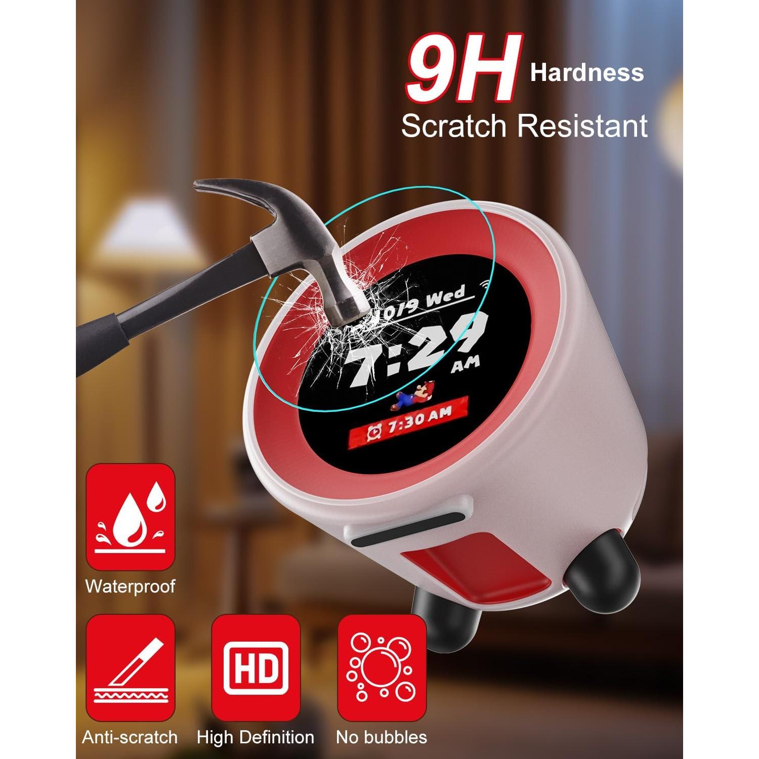 Funda de silicona y vidrio templado para Nintendo Alarmo