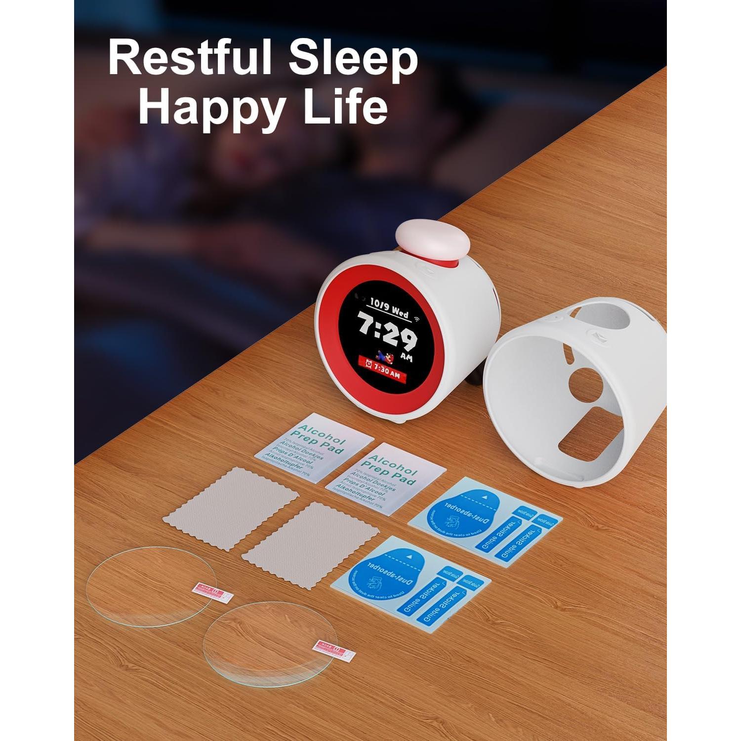 Funda de silicona y vidrio templado para Nintendo Alarmo