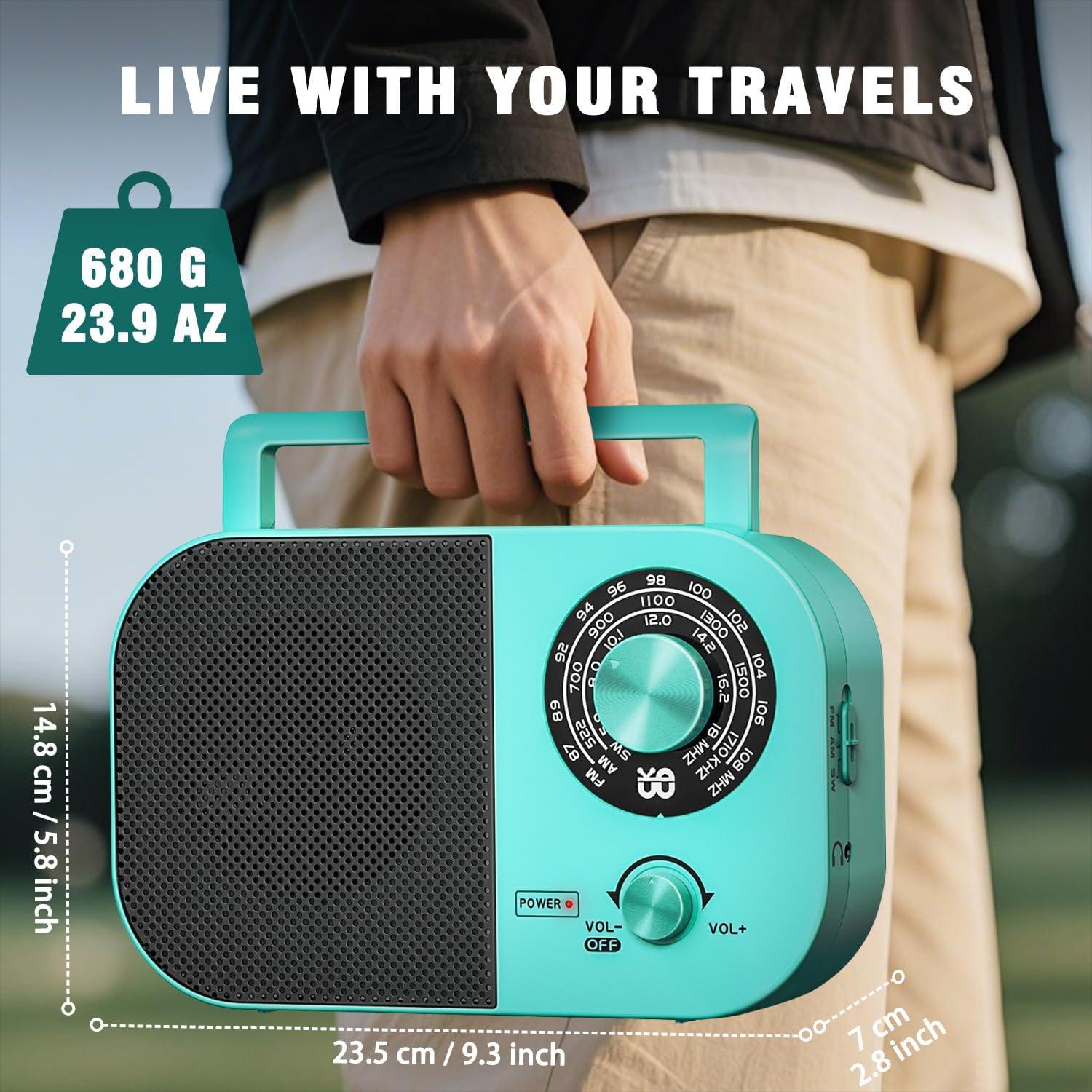 Radio Portátil Tendak AM FM Onda Corta con Altavoz 0.87kg