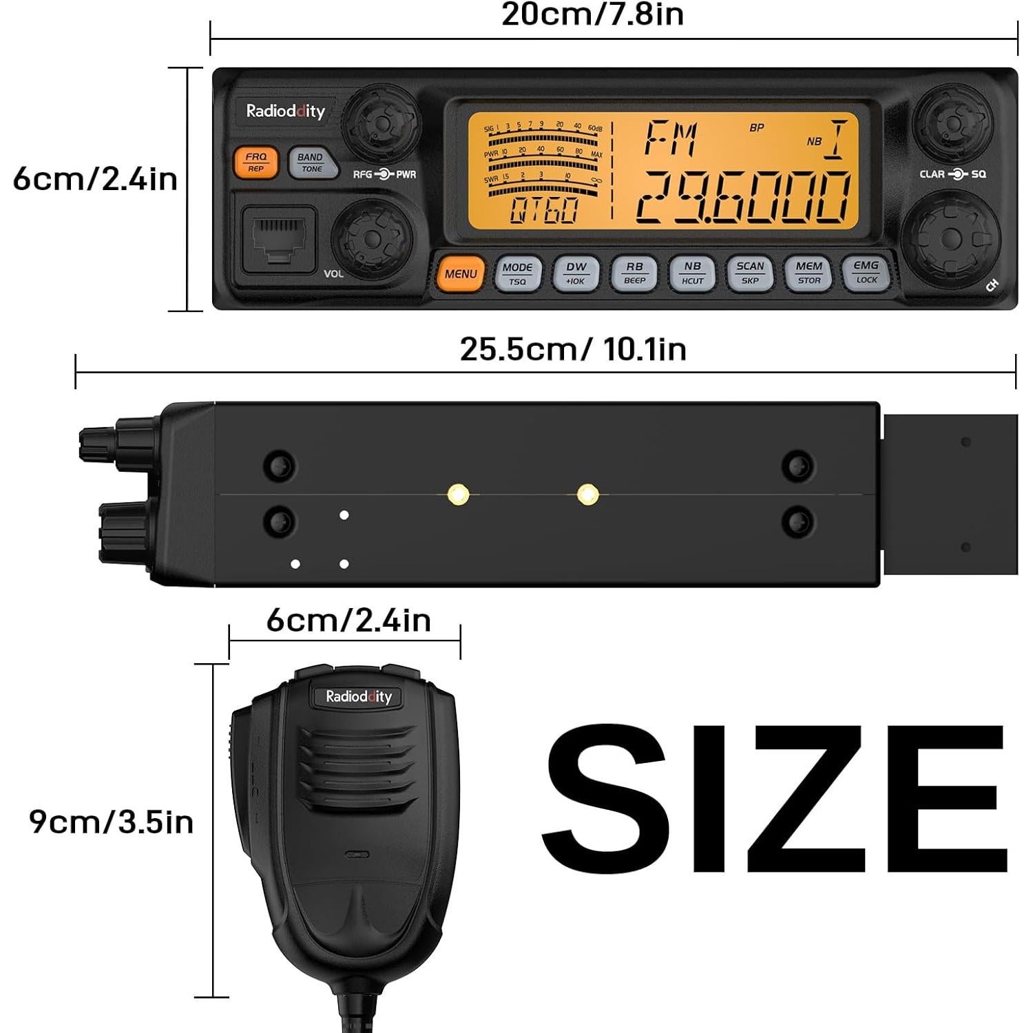 Radioddity QT60 Pro Radio 10 Metros 60W SSB AM FM PA