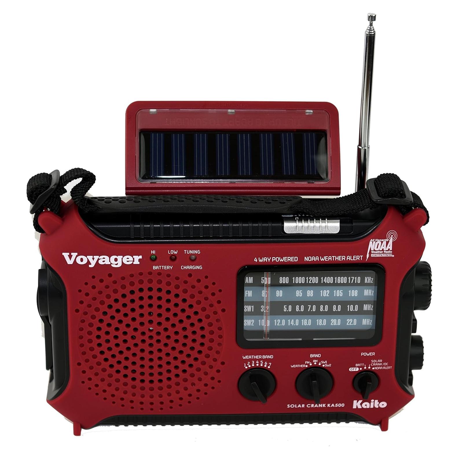 Radio Meteorológica Kaito KA500IP-RED AM/FM/SW NOAA Cargador