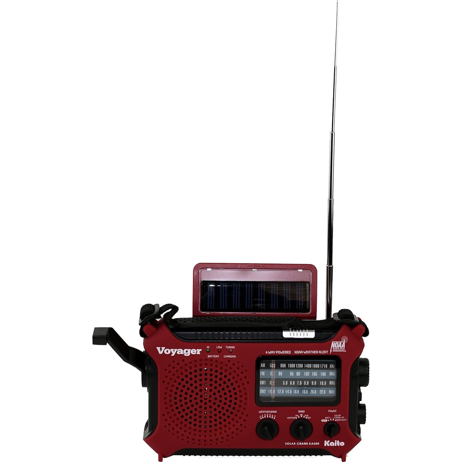Radio Meteorológica Kaito KA500IP-RED AM/FM/SW NOAA Cargador