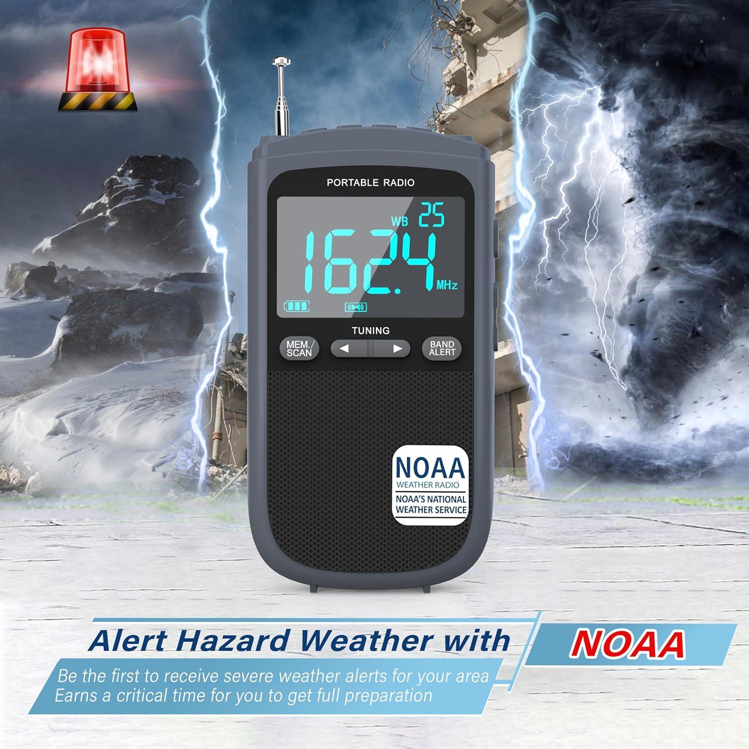 Greadio Emergency Weather Radio - AM/FM & Shortwave with Best Reception