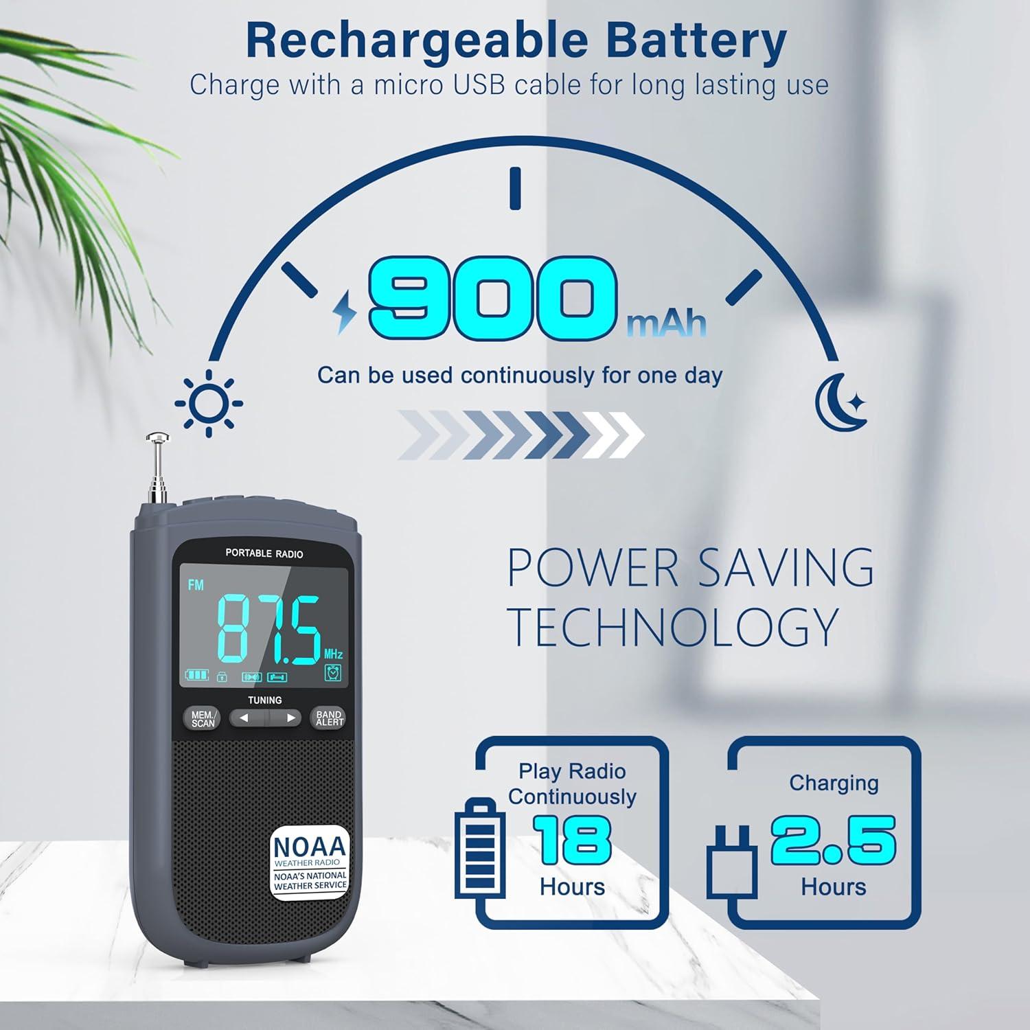 Greadio Emergency Weather Radio - AM/FM & Shortwave with Best Reception