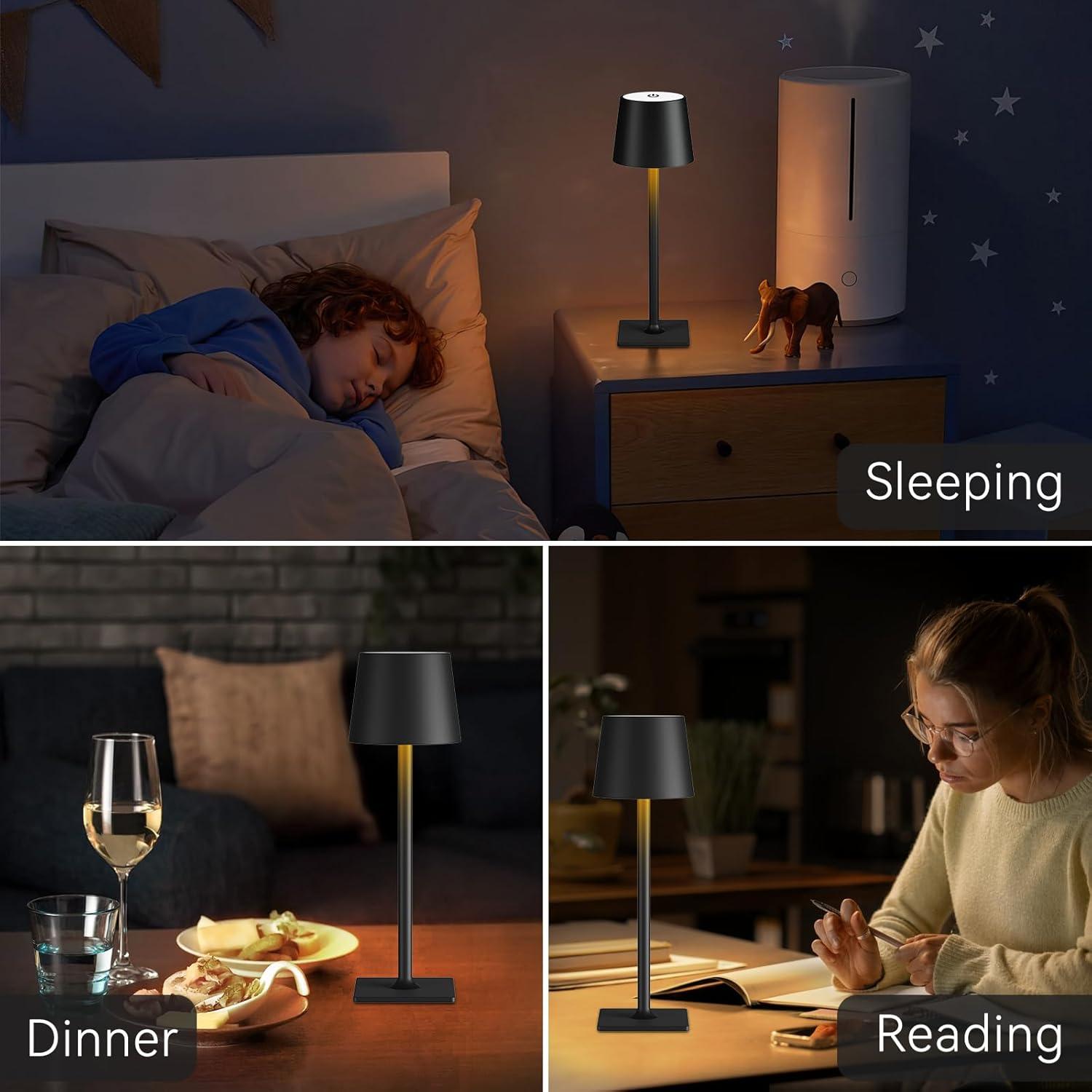 Lámparas de Mesa Recargables Yogaret Pack de 2 IP65