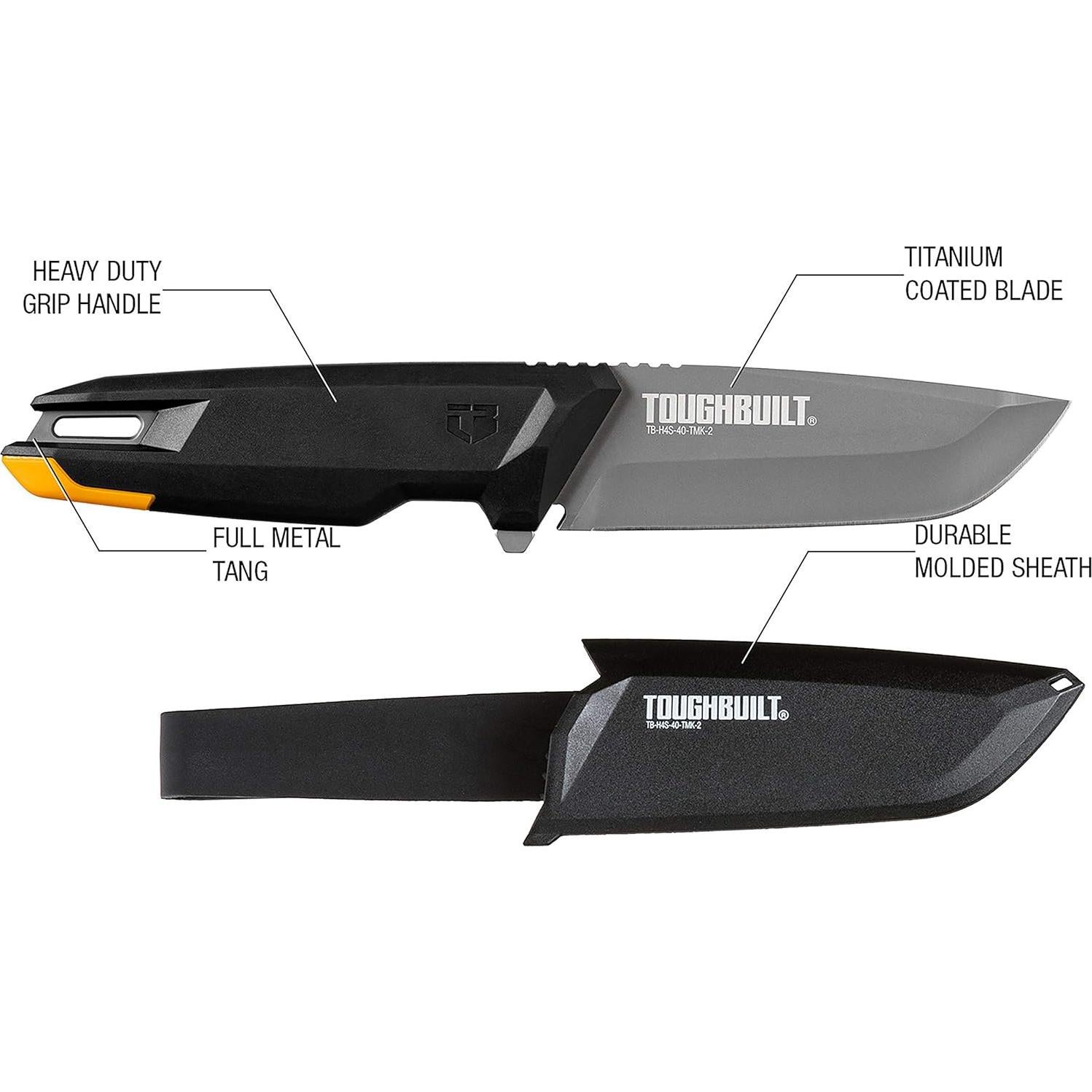 Cuchillo de Comerciante ToughBuilt con Funda - 10.16 cm