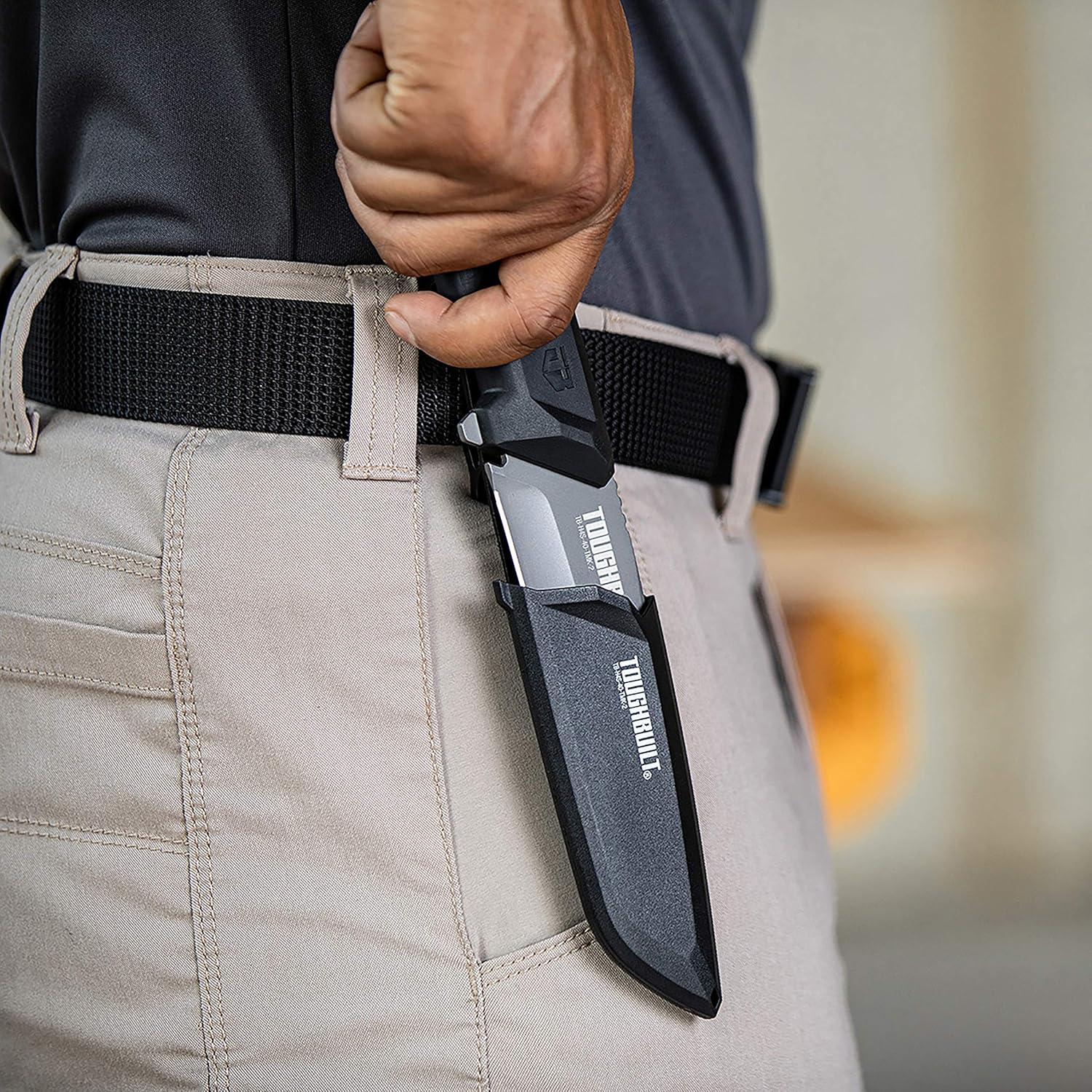 Cuchillo de Comerciante ToughBuilt con Funda - 10.16 cm