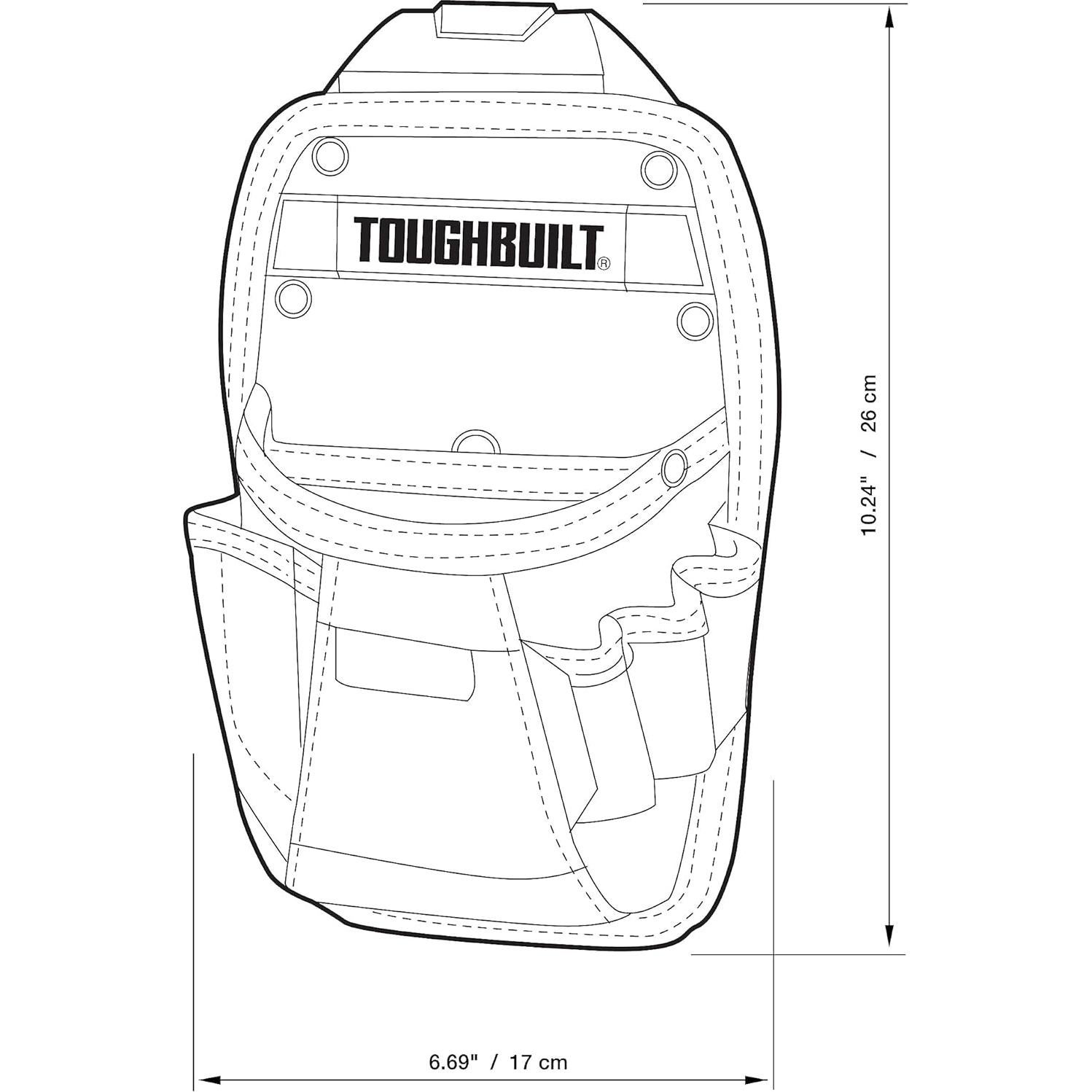 Bolsillo Universal ToughBuilt TB-CT-26 - 8 Bolsillos Negro