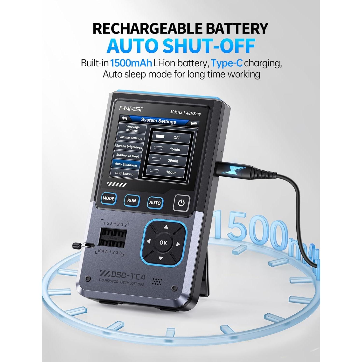 Osciloscopio Digital FNIRSI DSO-TC4 10MHz 48MSa/s Portátil