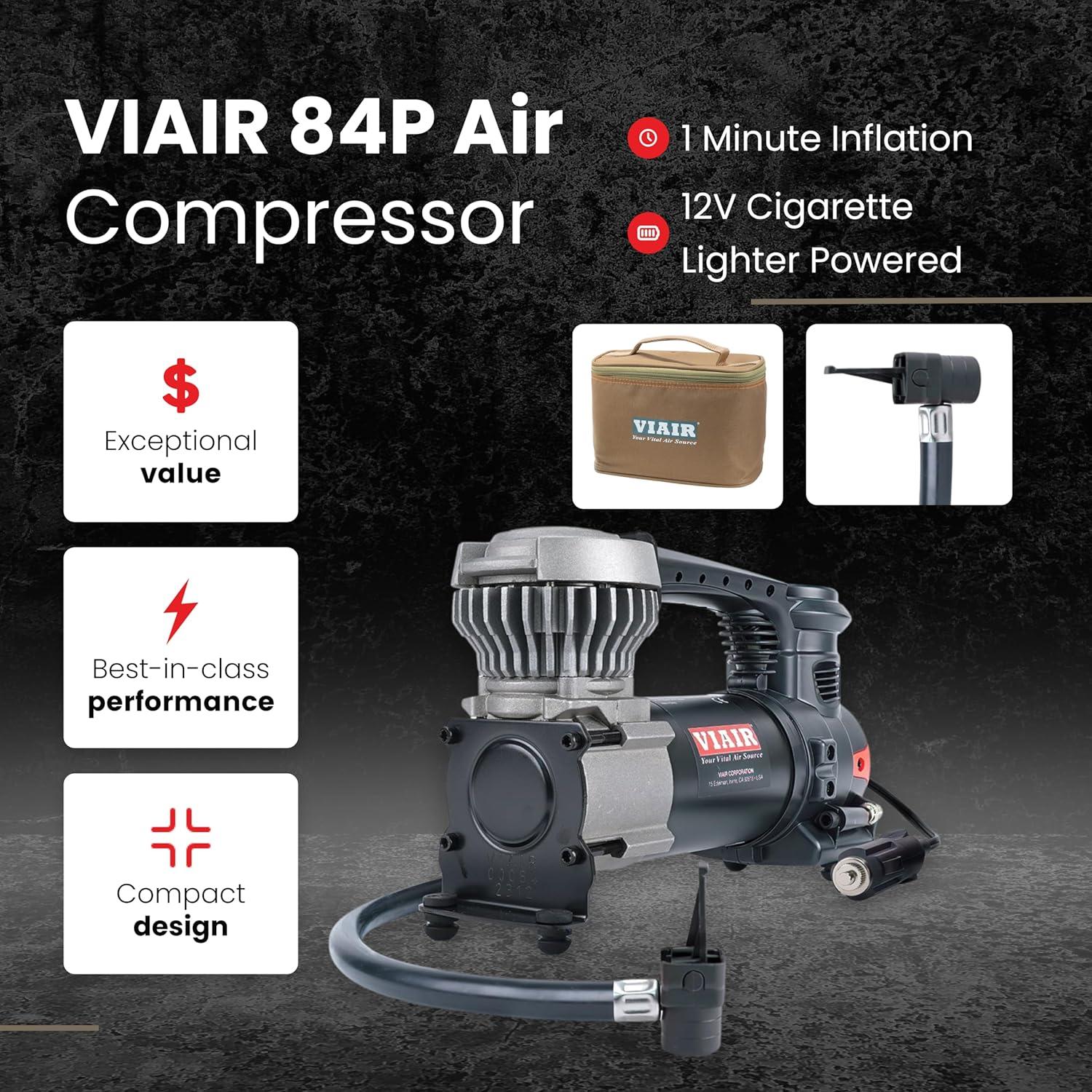Compresor de Aire VIAIR 85P 12V Portátil 60 PSI Neumáticos