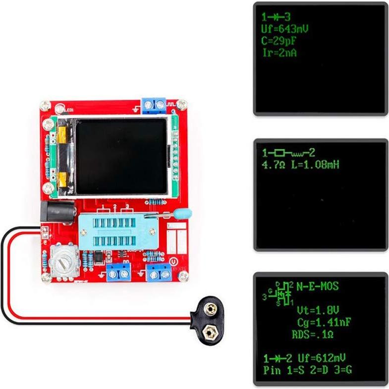 Probador de Transistores Treedix TRX2-0153 LCR y Voltímetro
