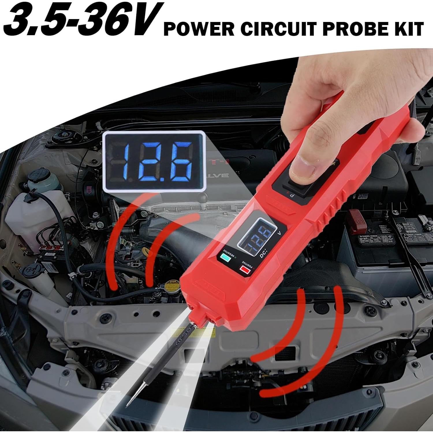 Probador de Circuito Automotriz Lqito CNBJ-823 6-24V Rojo