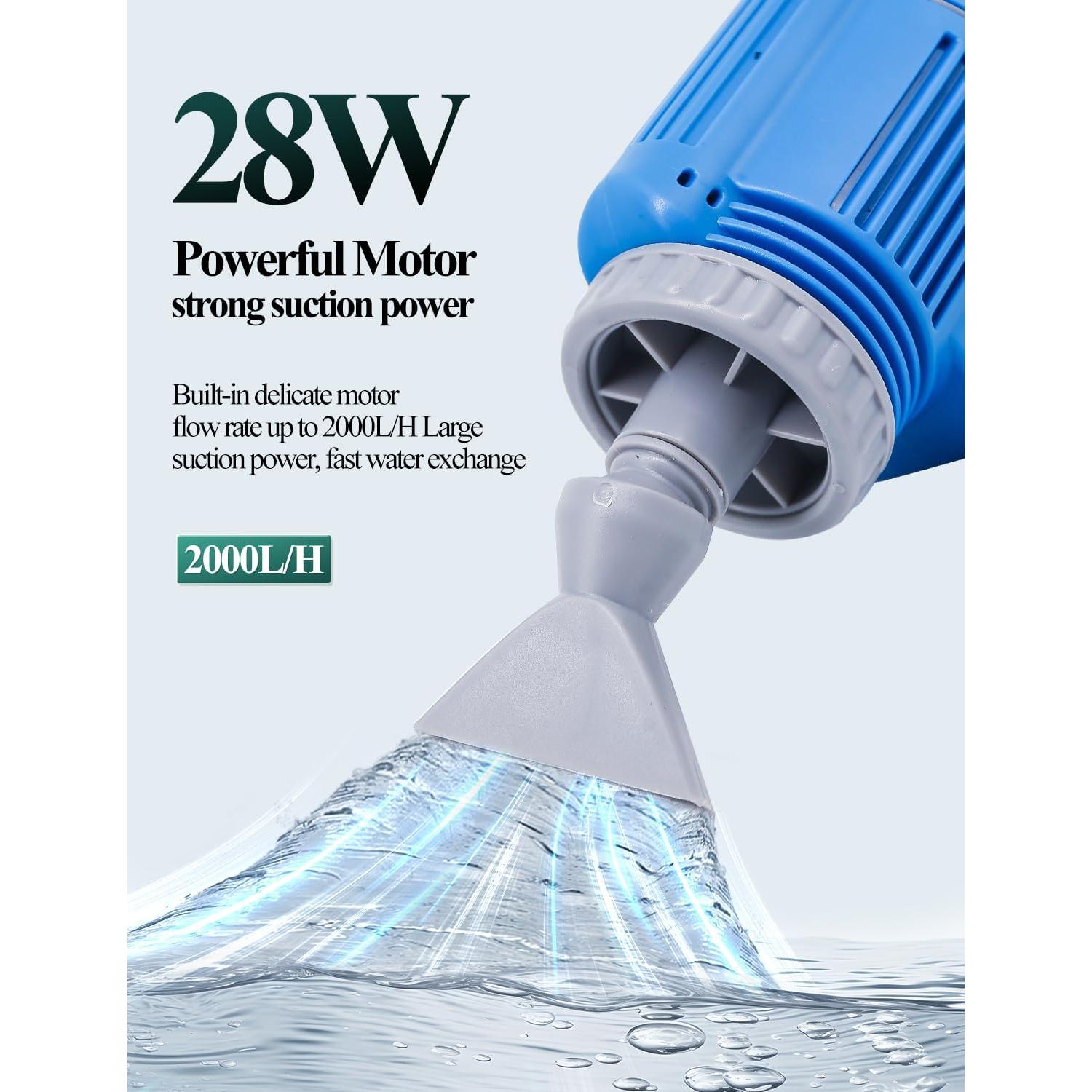 Limpiador de Grava para Acuarios UPETTOOLS 6 en 1 28W 1700L/h