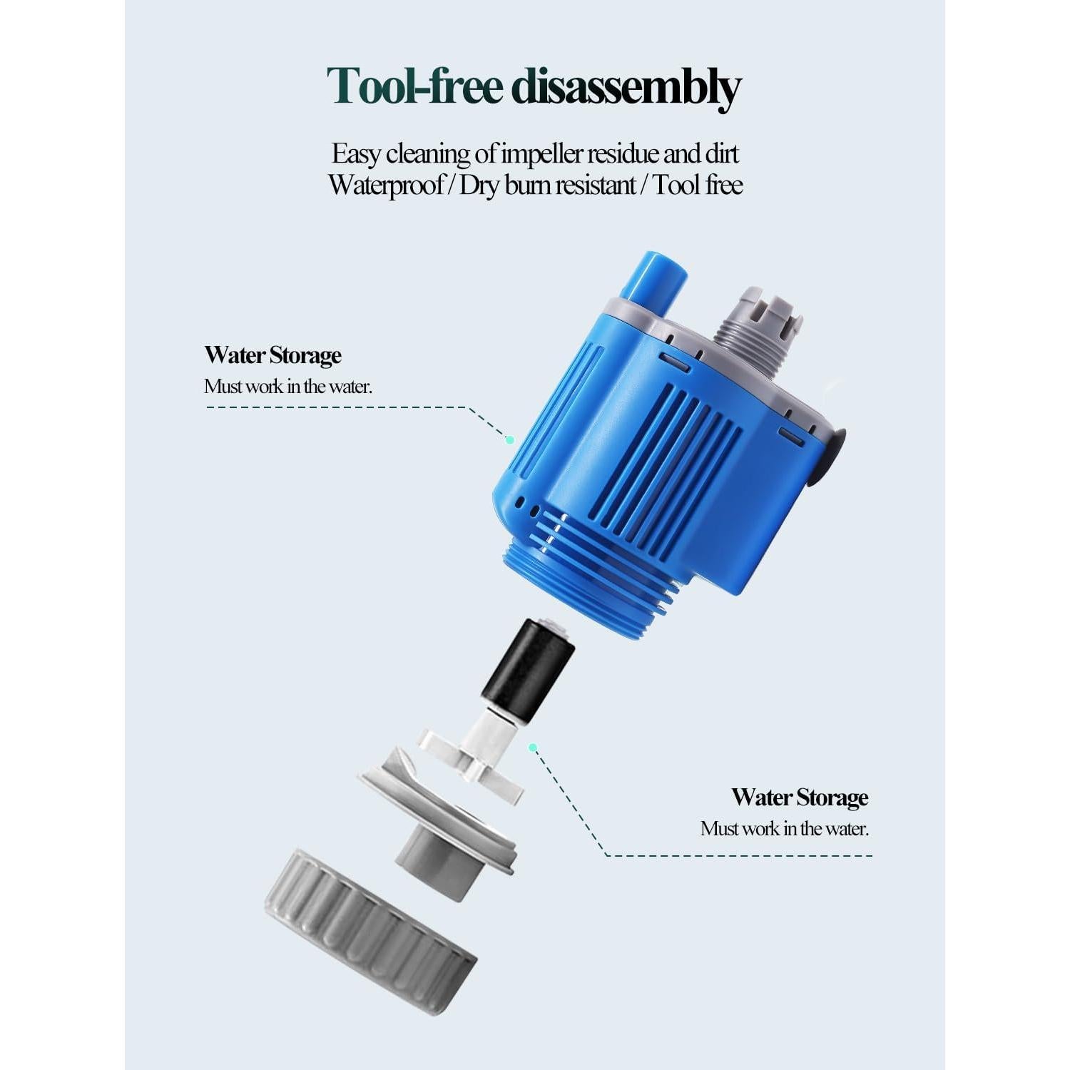 Limpiador de Grava para Acuarios UPETTOOLS 6 en 1 28W 1700L/h