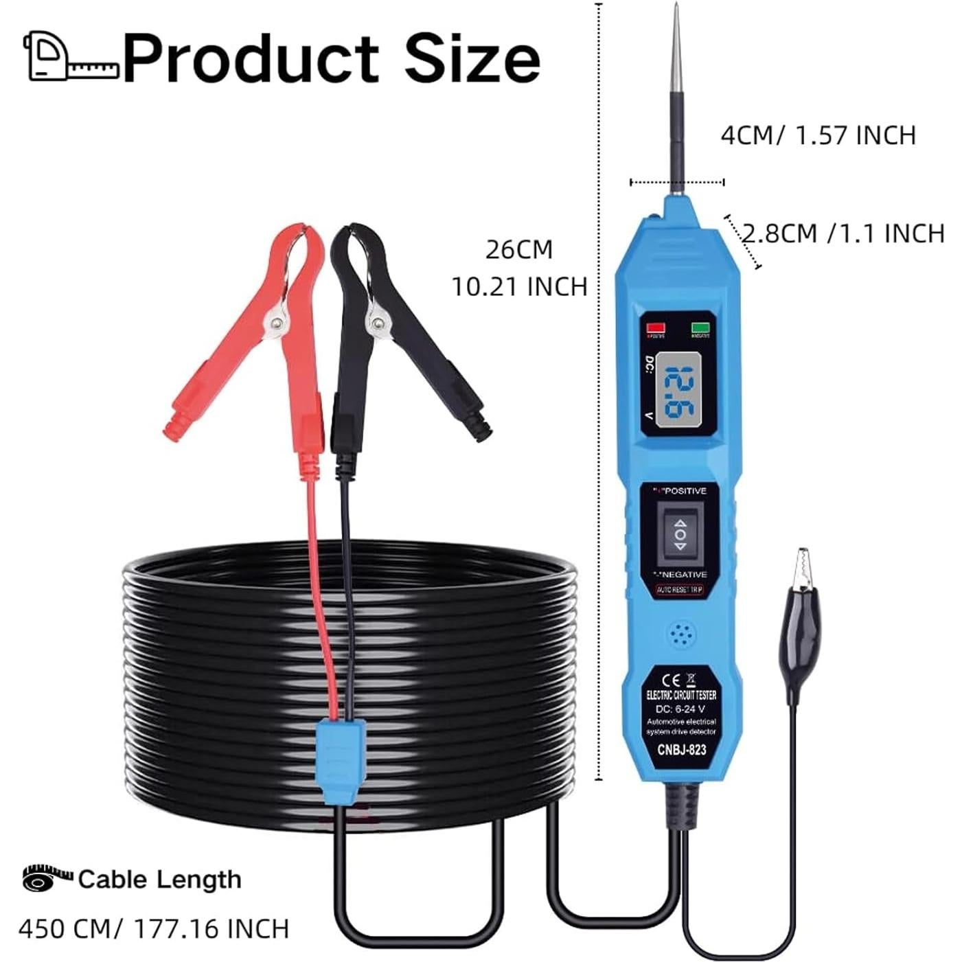 Probador de Circuito Automotriz HLANBABYAMZ 3.5-36V Digital