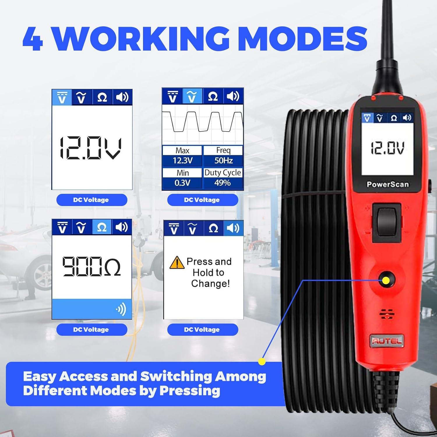 Autel PowerScan PS100 Probador de Circuitos 12V 24V