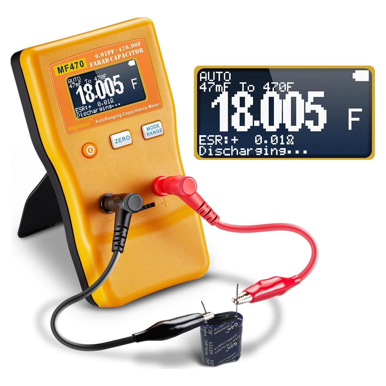 Probador de Capacitores MF470 Alignimals 0.01pF a 470F