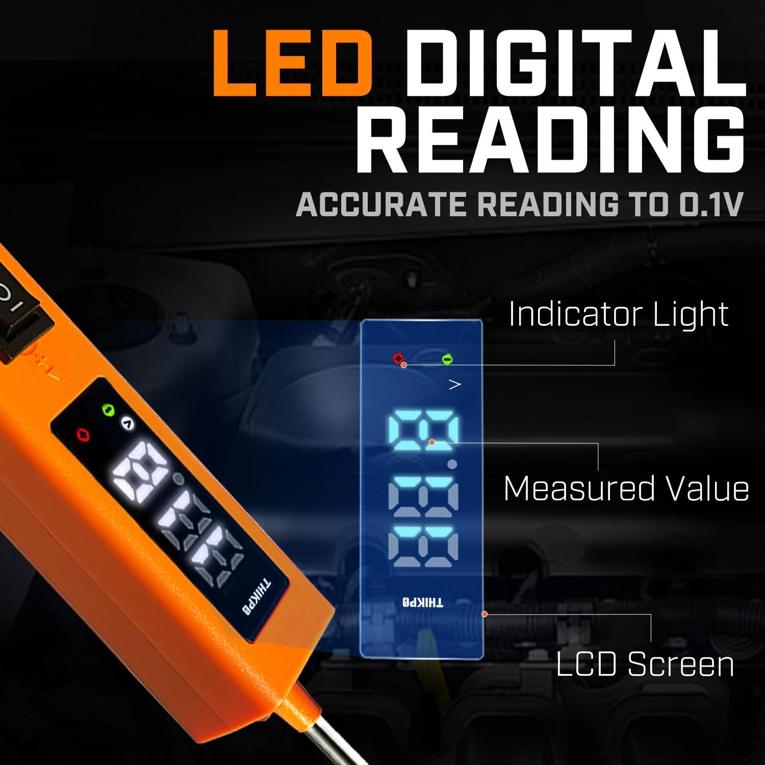 Kit Probador de Circuito THIKPO TK60 12-24V con LCD