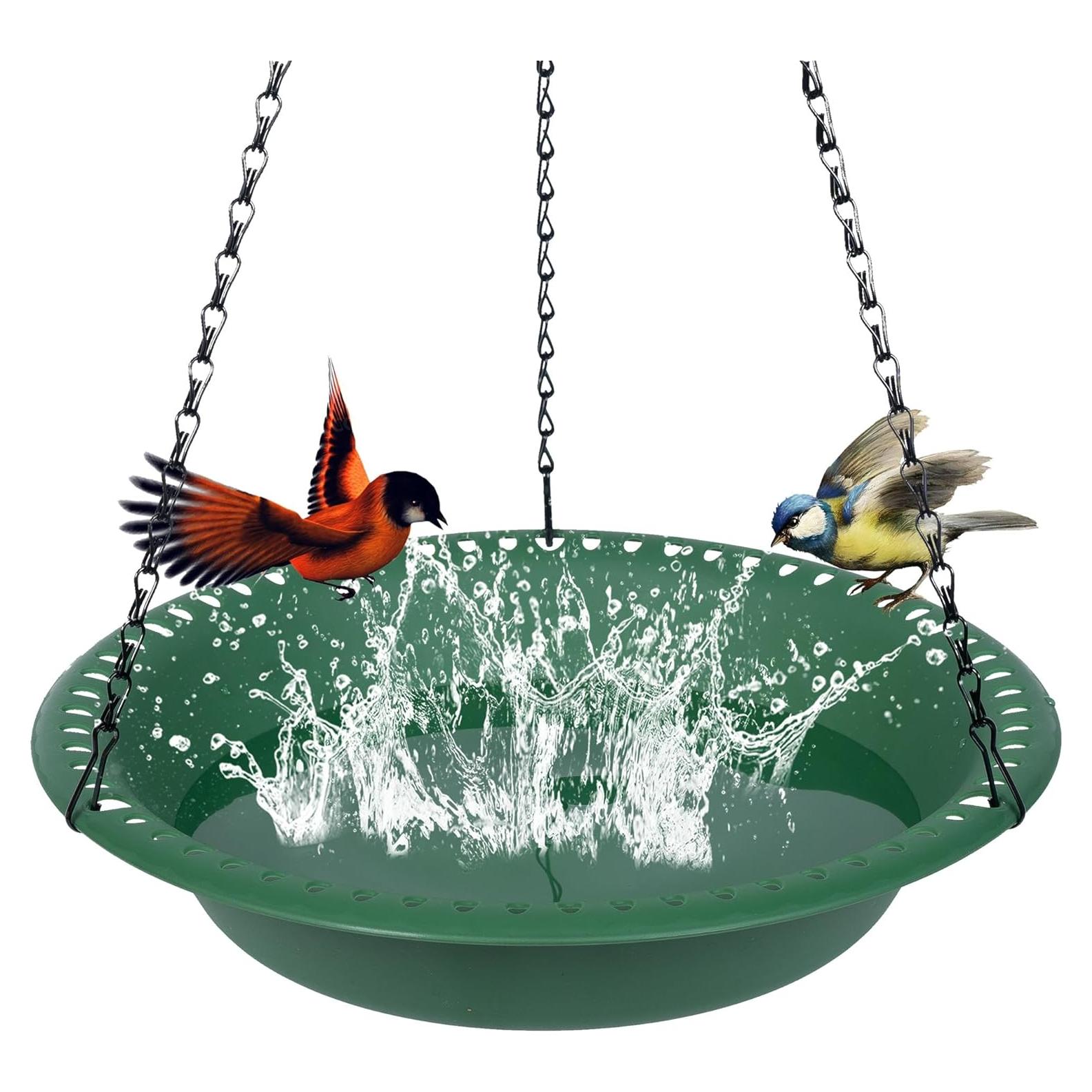 Bañera Colgante para Aves OVZILKI 25,4 cm Verde 1 Paquete