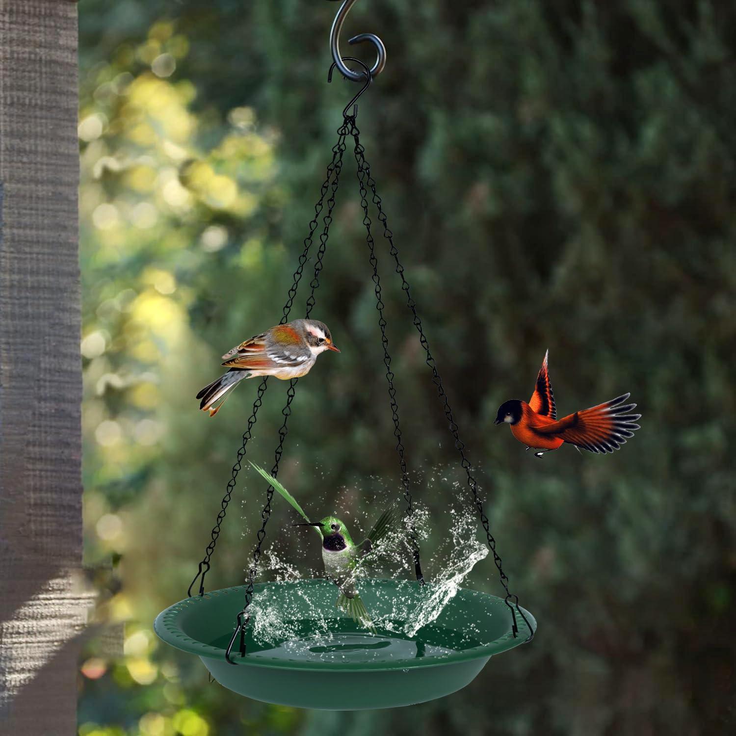 Bañera Colgante para Aves OVZILKI 25,4 cm Verde 1 Paquete