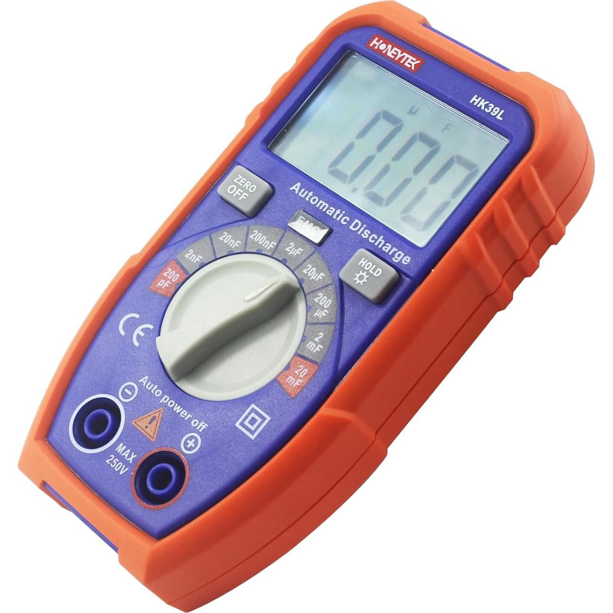 Probador de Capacitores Honeytek HK39L LCD 1999 200pF-20mF