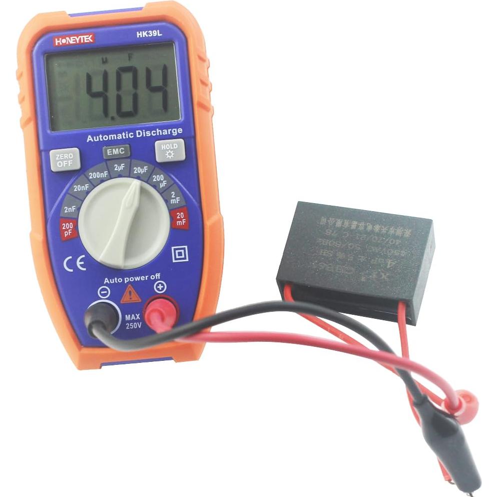 Probador de Capacitores Honeytek HK39L LCD 1999 200pF-20mF