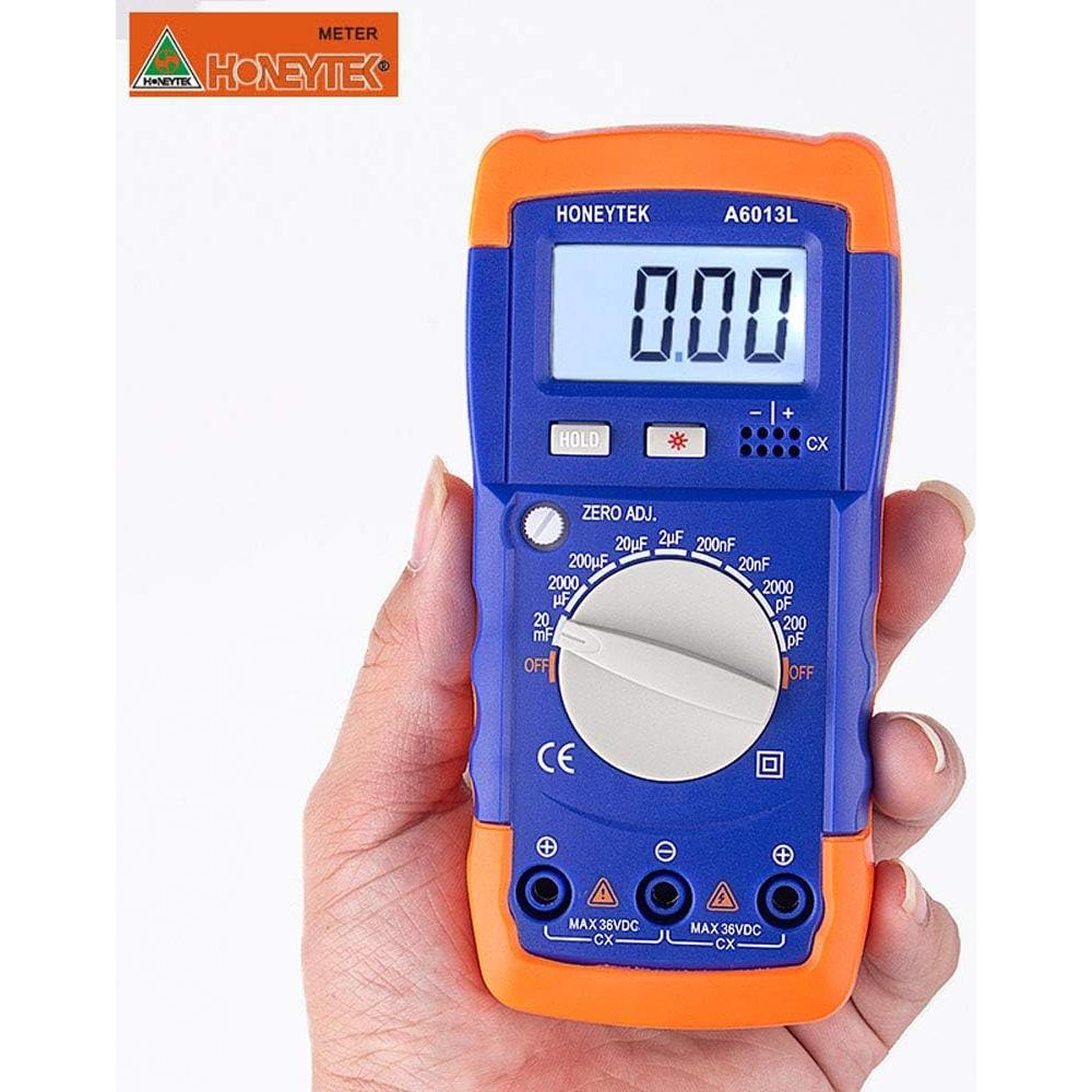 Probador de Capacitores Honeytek A6013L Portátil 200pF-20mF