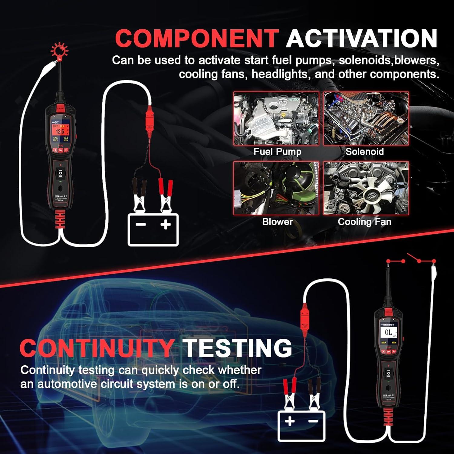 Probador de Circuito Automotriz Topdiag P150 6-30V