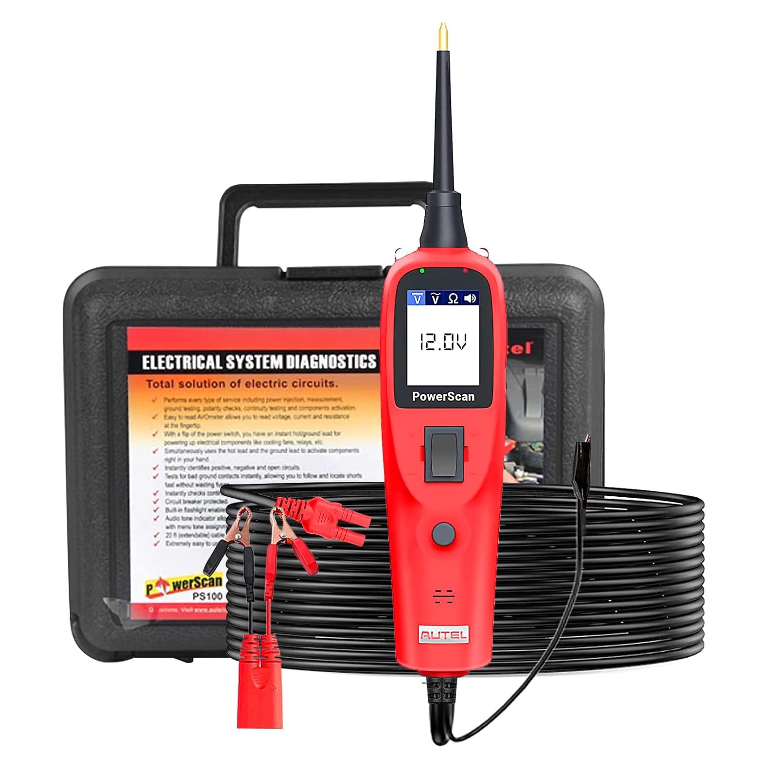 Probador de Circuitos Autel PowerScan PS100 12V 24V con Cable 6.1m