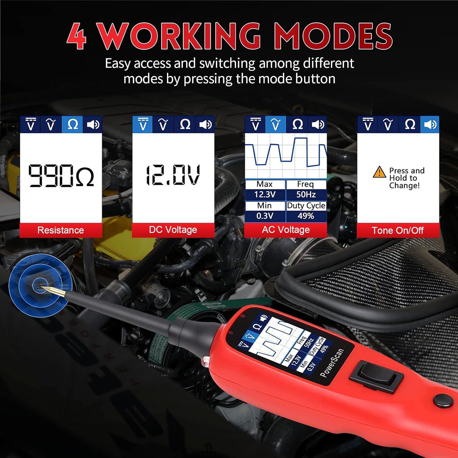 Probador de Circuitos Autel PowerScan PS100 12V 24V con Cable 6.1m