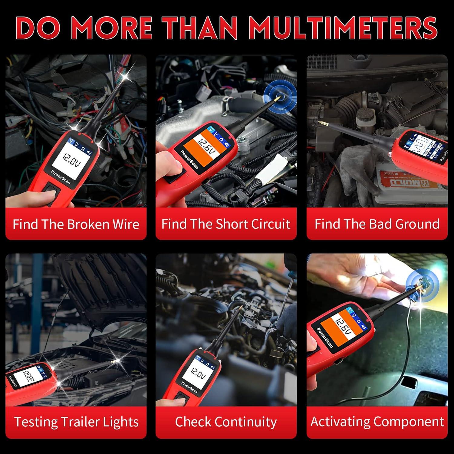 Probador de Circuitos Autel PowerScan PS100 12V 24V con Cable 6.1m