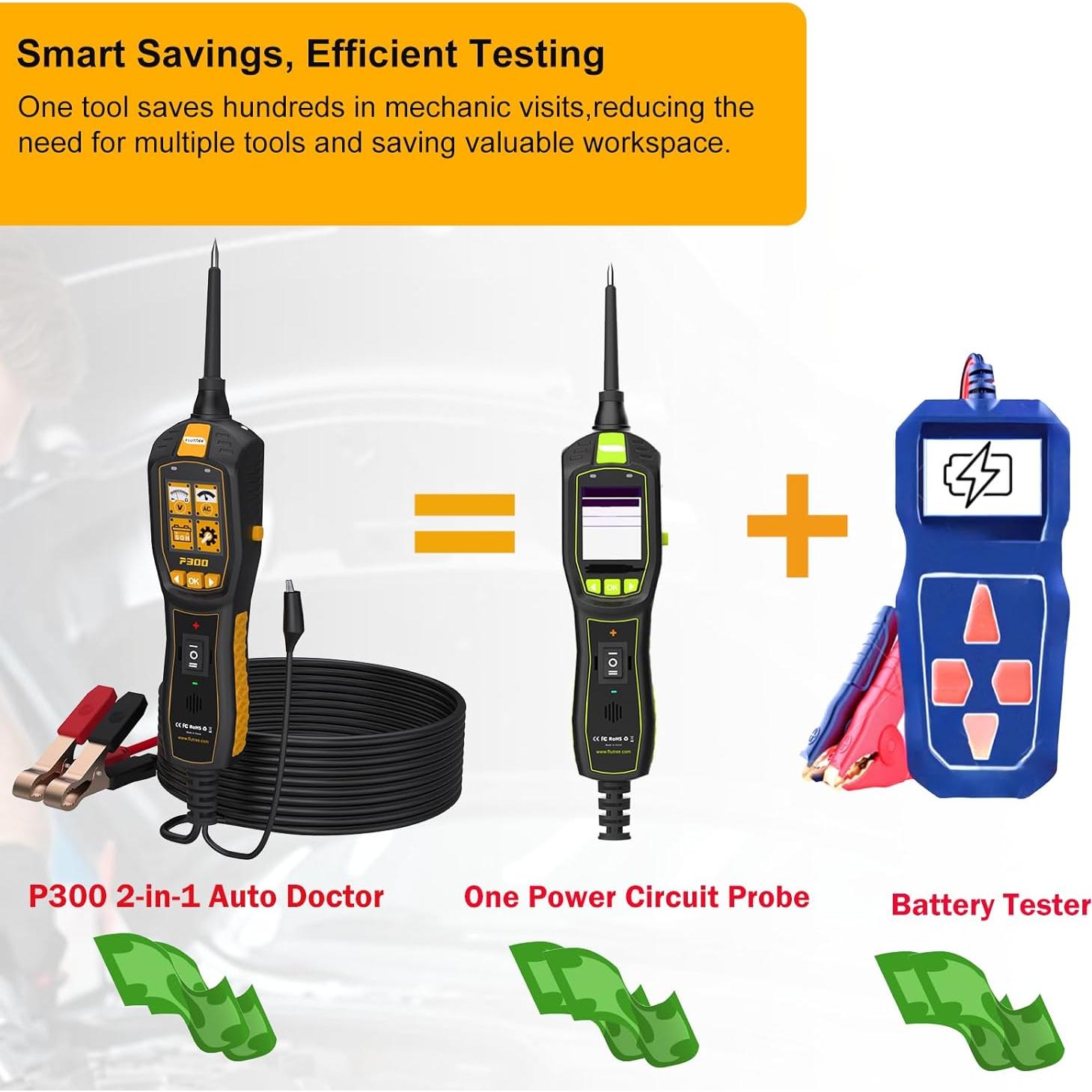 Probador de Circuito y Batería Flutree P300 6-30V 2025