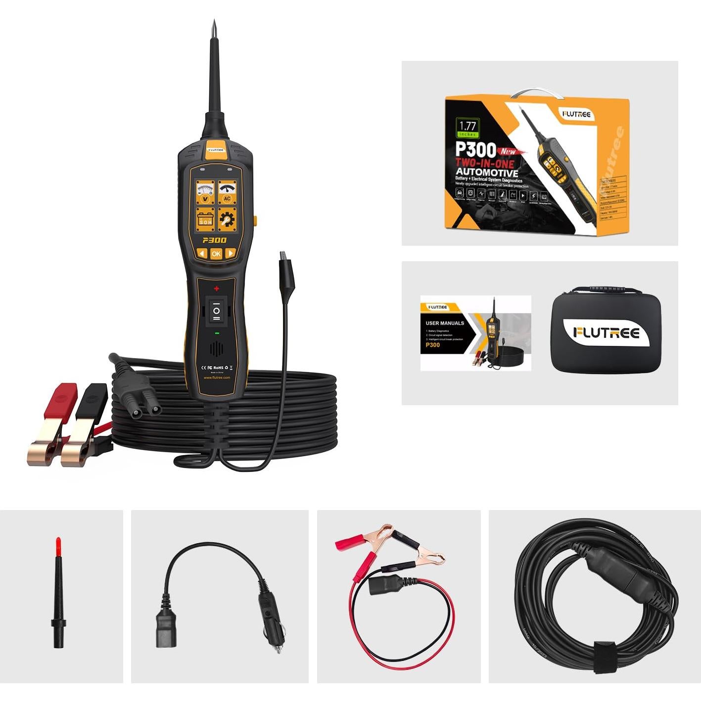 Probador de Circuito y Batería Flutree P300 6-30V 2025