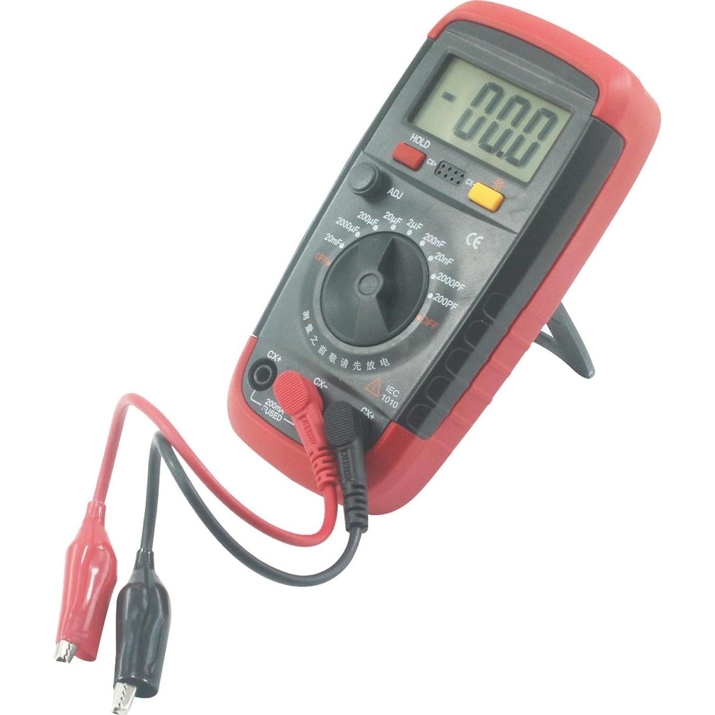 Digital Capacitance Meter 1999 Count Capacitor Tester 0.1pF - 20000uF with LCD Backlight