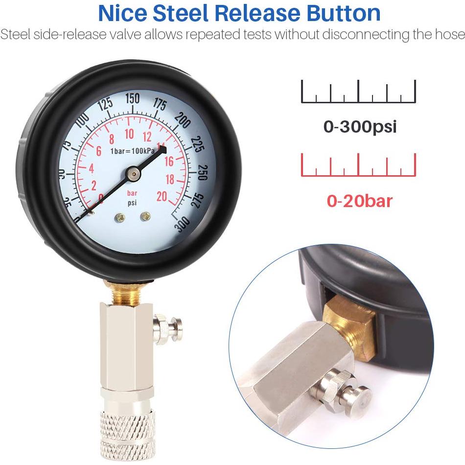 Kit Compresómetro Motor Gasolina Betoool 8 Piezas 0-20bar