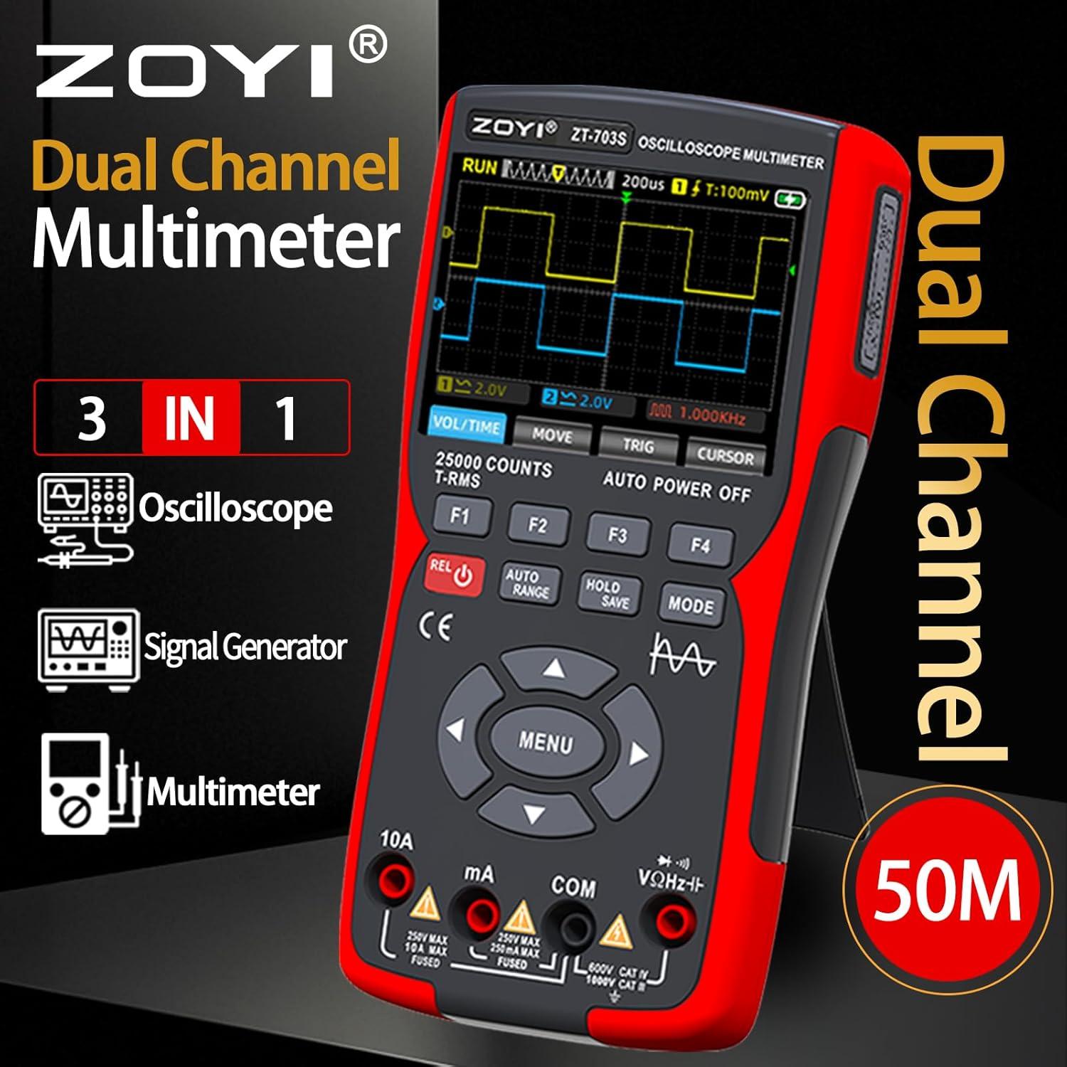 Multímetro Digital ZOYI ZT-703S 50MHz Pantalla TFT 3.5"