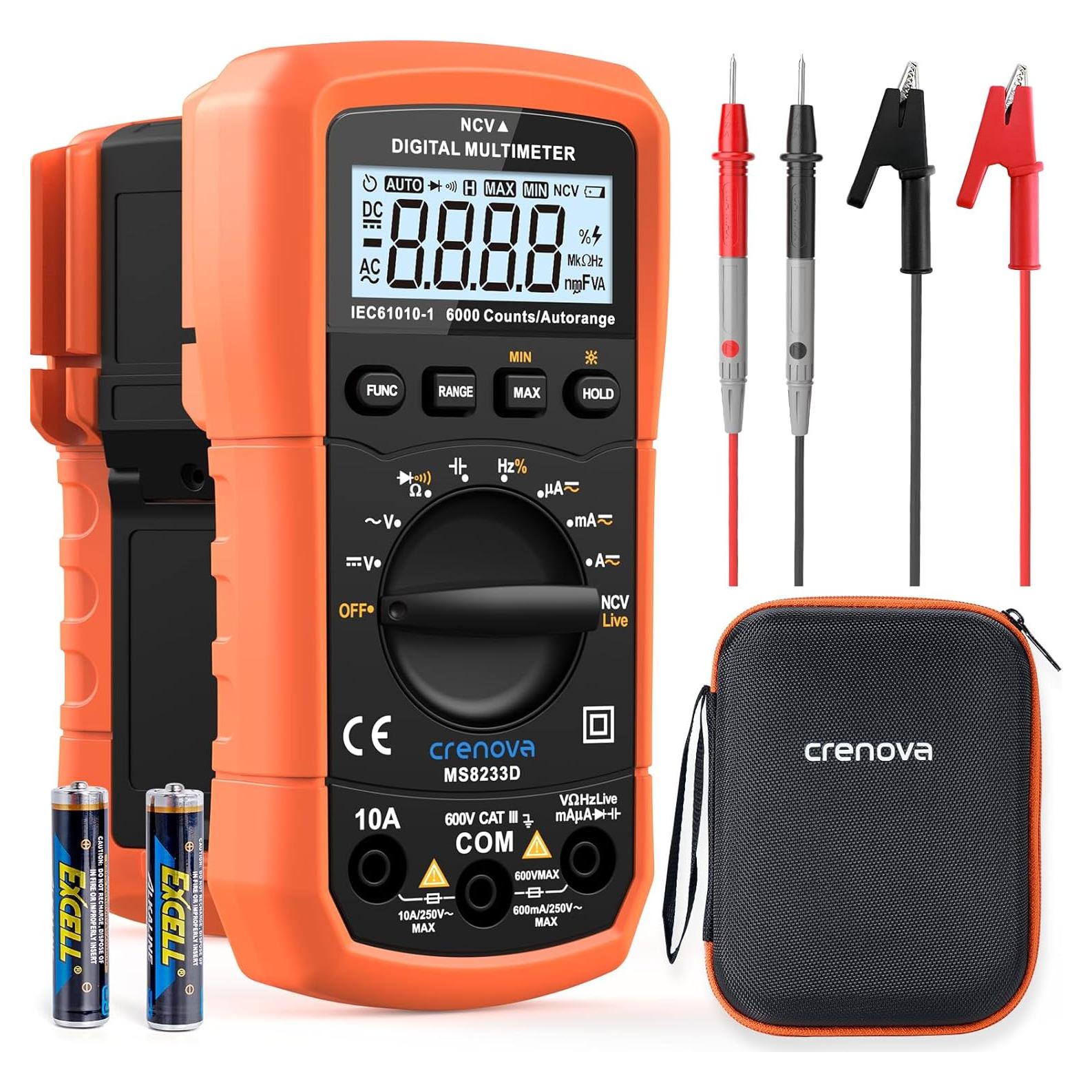 Multímetro Digital Crenova MS8233D 6000 Cuentas AC/DC