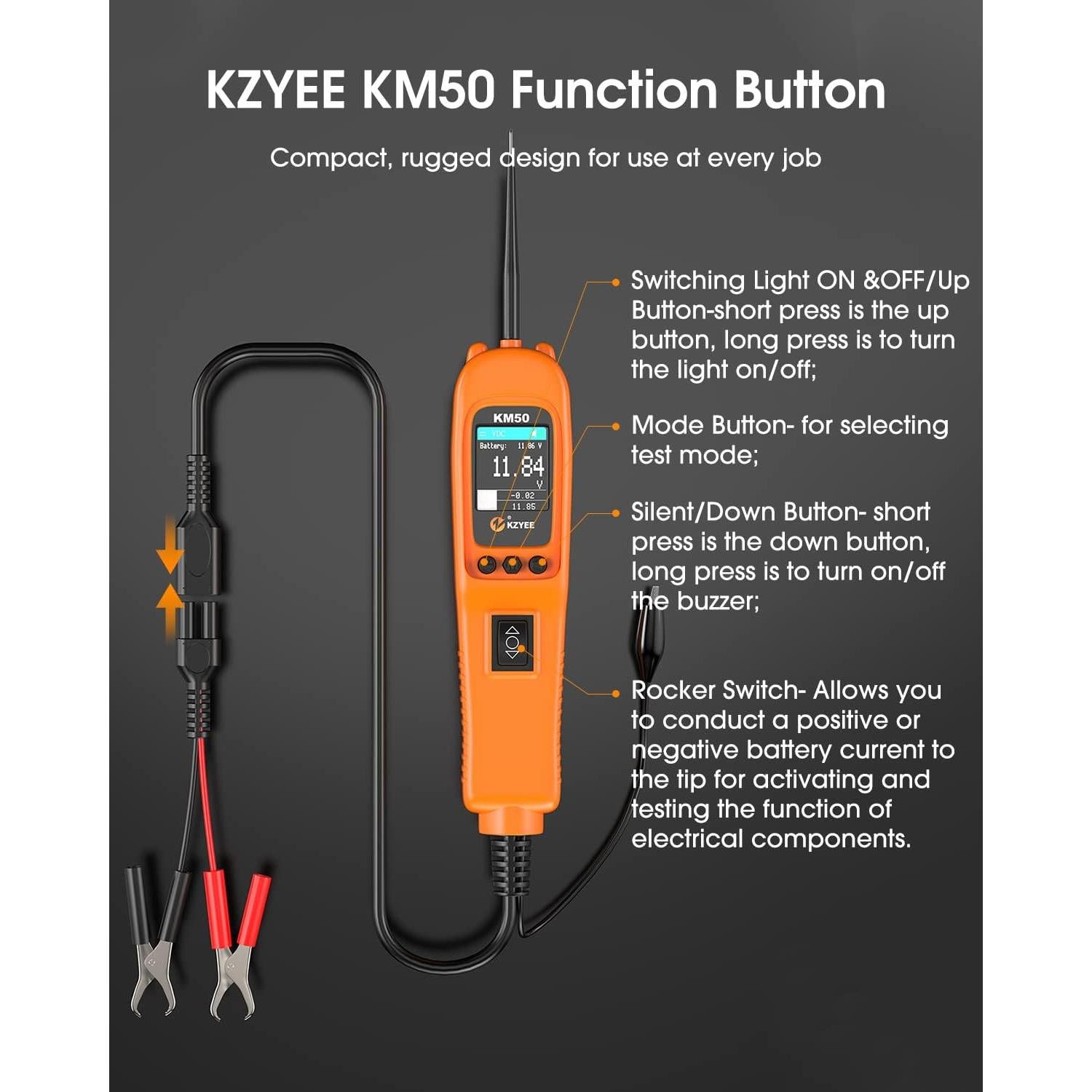 Kit de Sonda de Circuito KZYEE KM50 12V/24V 7 Modos
