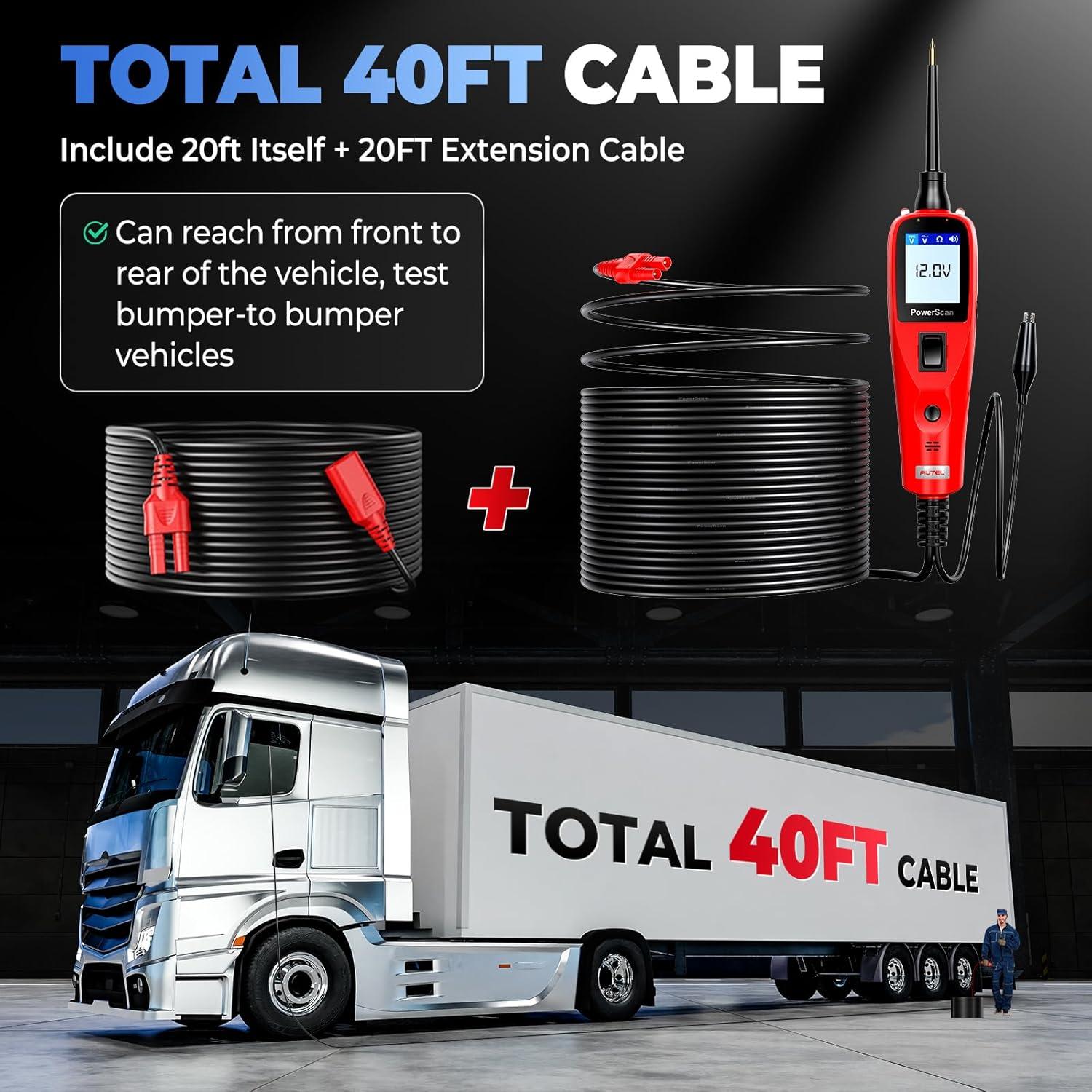 Probador de Circuito Automotriz Autel PowerScan PS100 12V 24V
