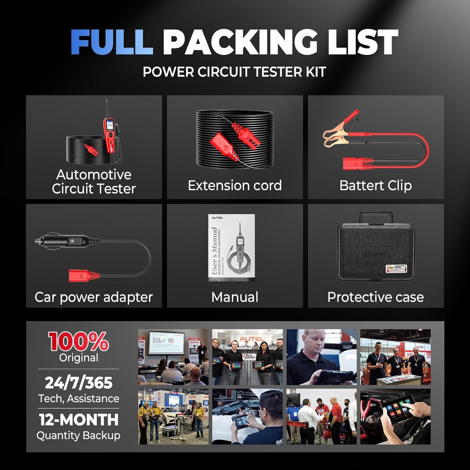 Probador de Circuito Automotriz Autel PowerScan PS100 12V 24V