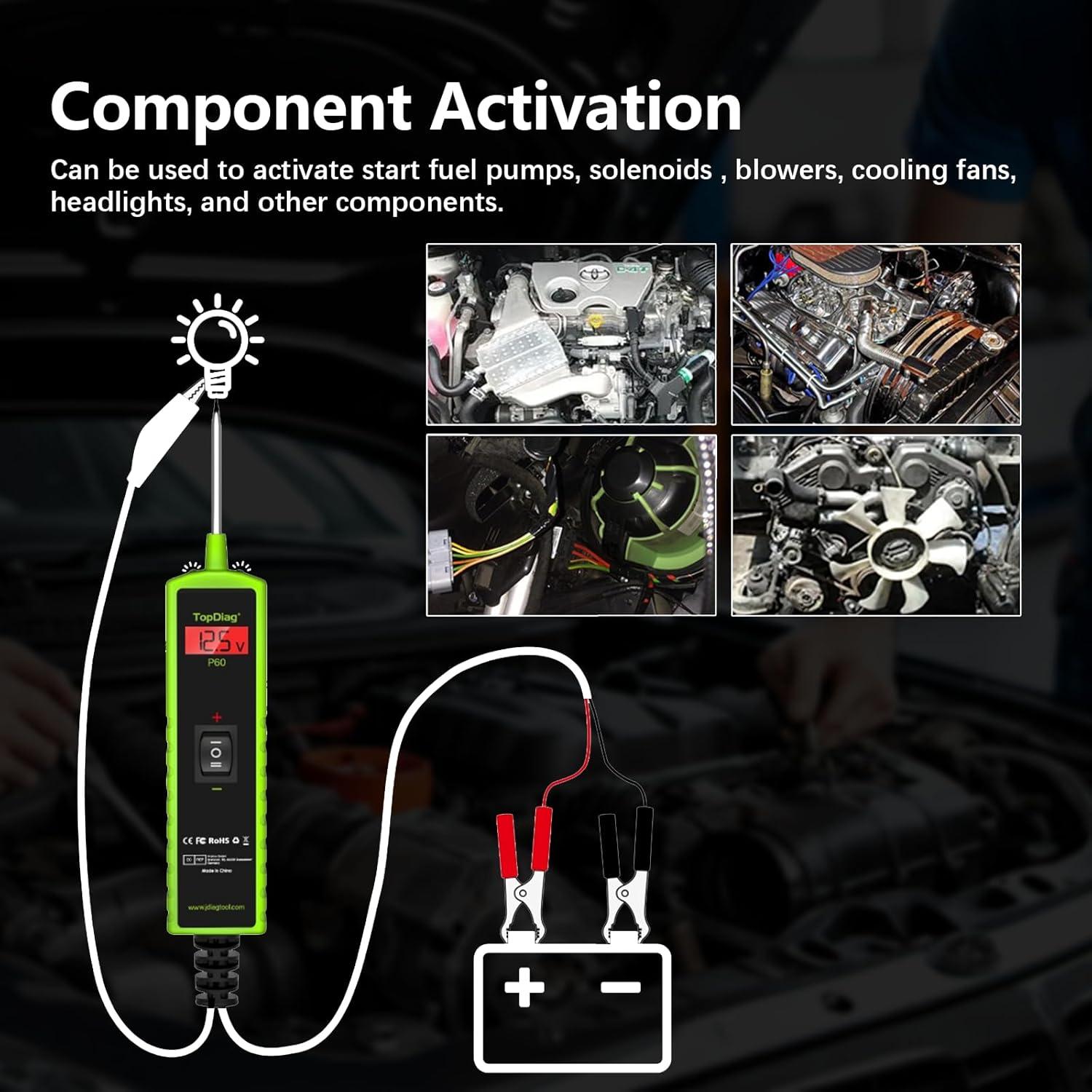 Kit de prueba de circuitos automotrices TopDiag P60 6-30V