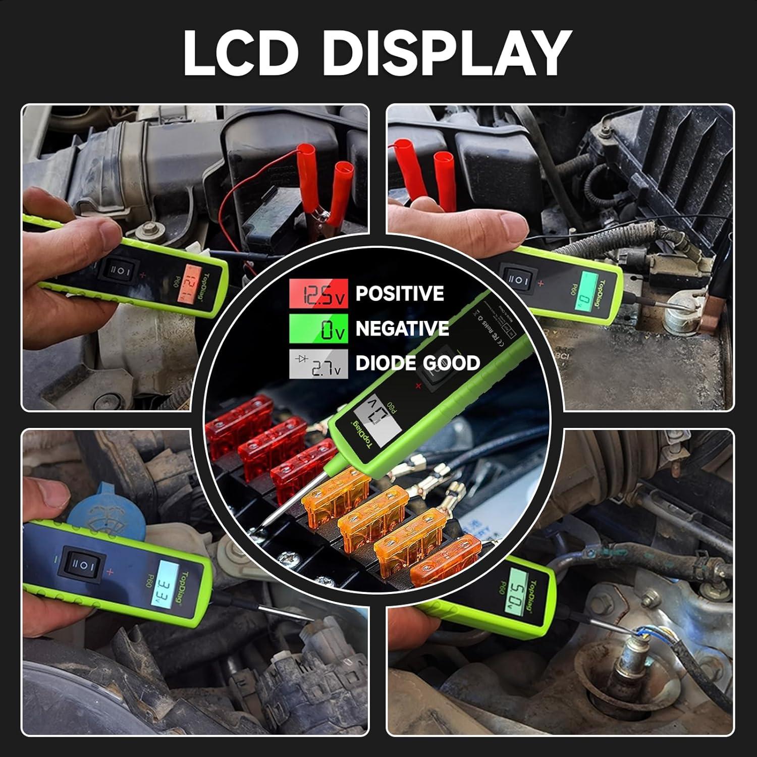 Kit de prueba de circuitos automotrices TopDiag P60 6-30V