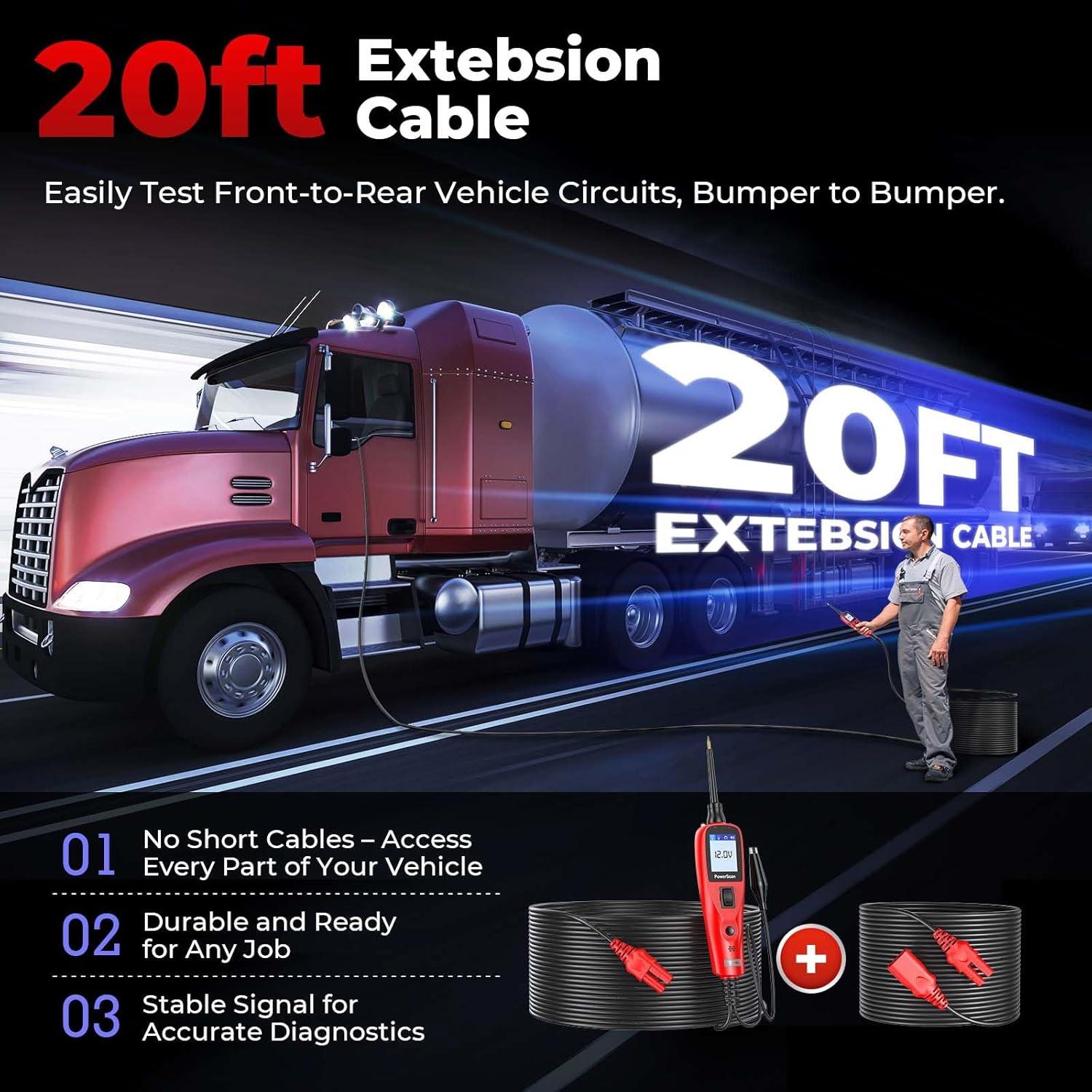 Probador de Circuitos Autel PS100 12-24V 20FT Multímetro