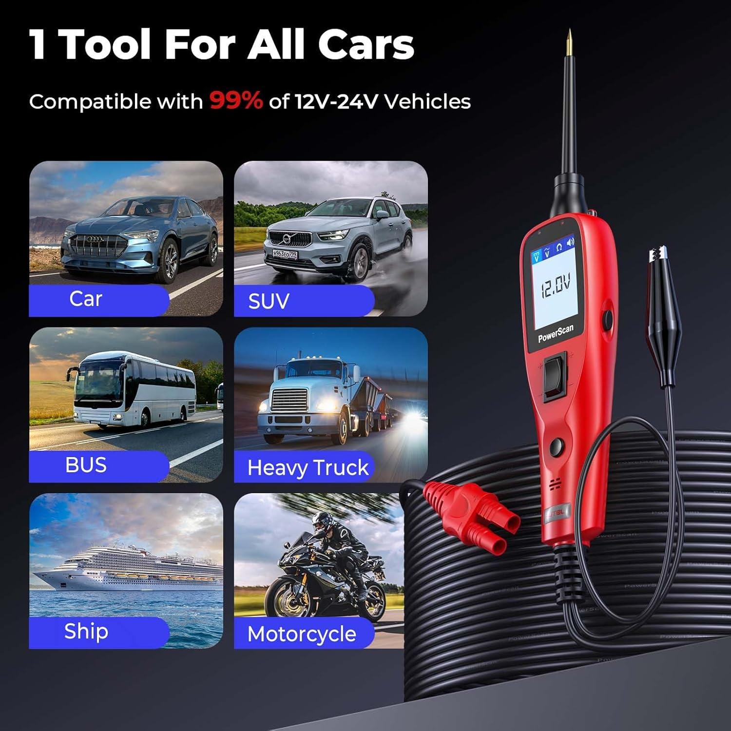 Probador de Circuitos Autel PS100 12-24V 20FT Multímetro